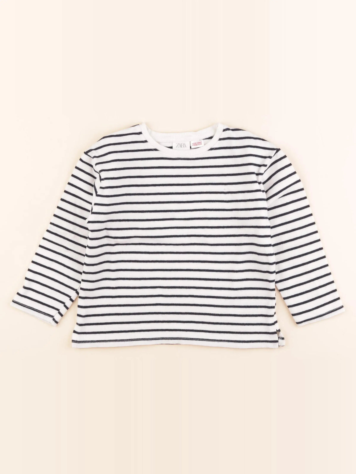 Zara - pull blanc, bleu - 3/4 ans