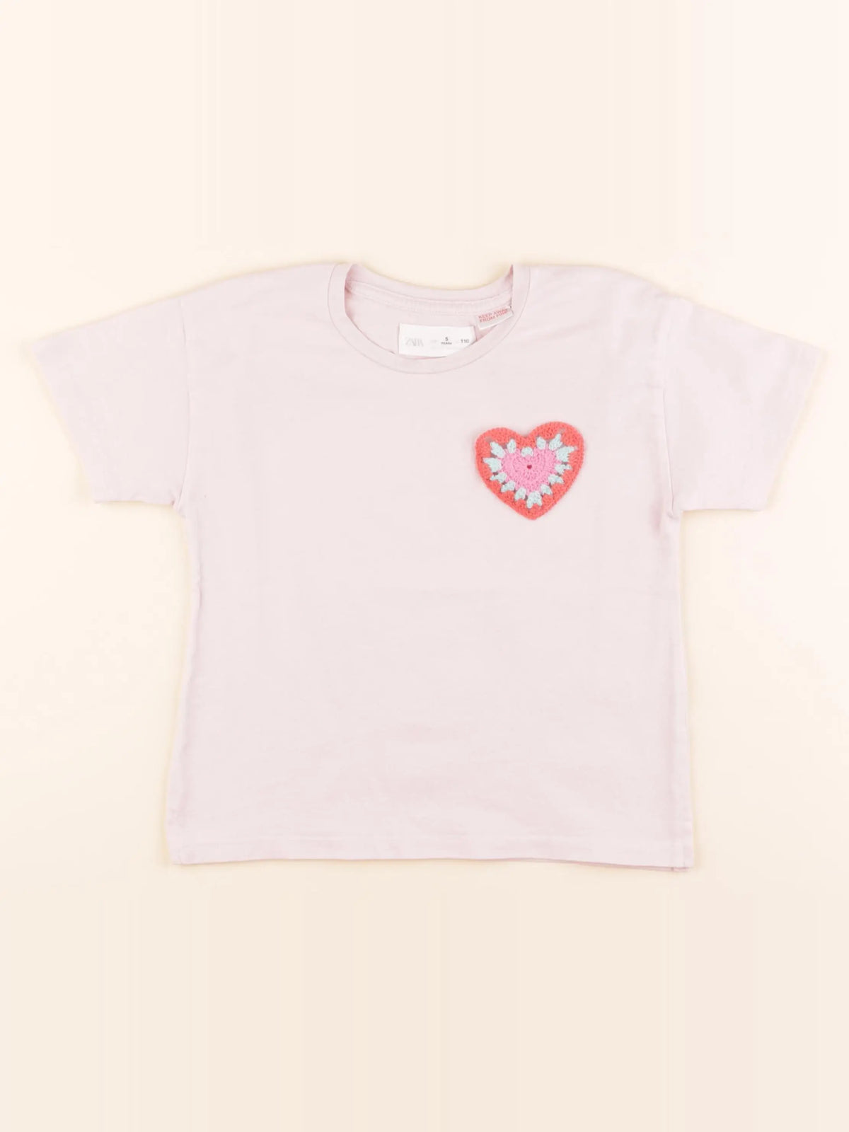 Zara - tee-shirt rose - 5 ans
