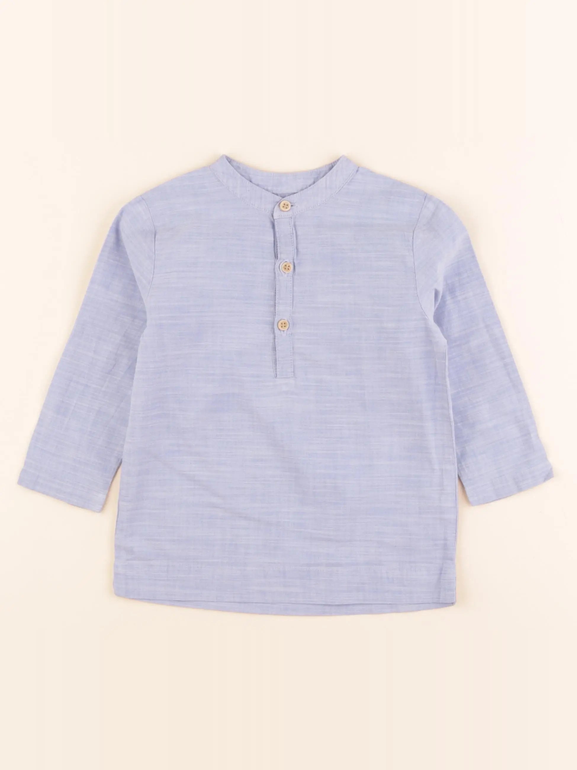 Boutchou - chemise bleu - 24 mois