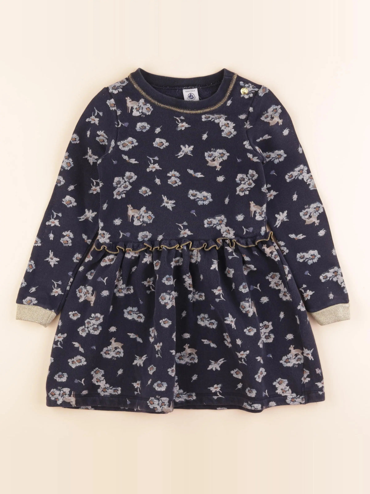 Petit Bateau - robe bleu - 6 ans