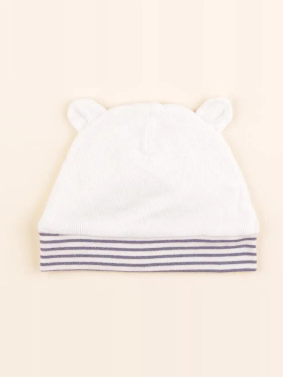 Vertbaudet - bonnet blanc - 6/9 mois