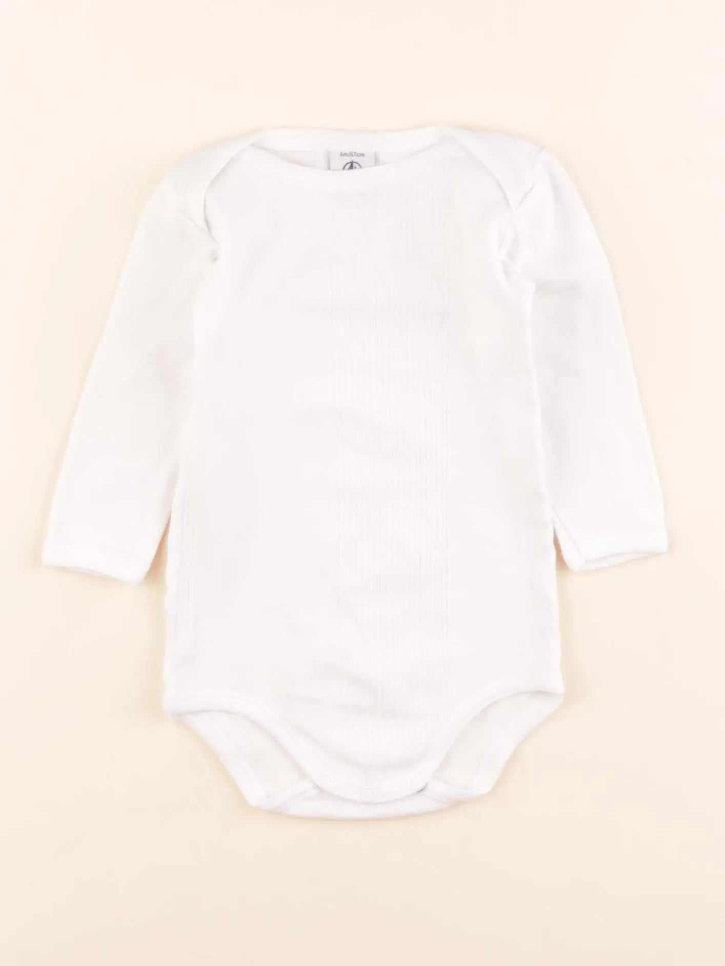 Petit Bateau - body blanc - 6 mois
