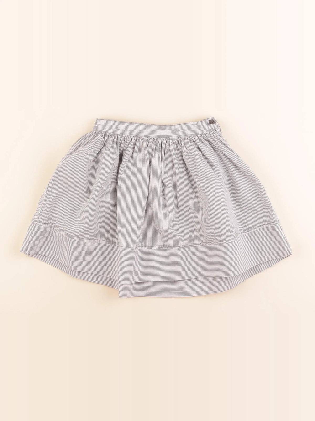 Petit Bateau - jupe blanc, gris - 2 ans