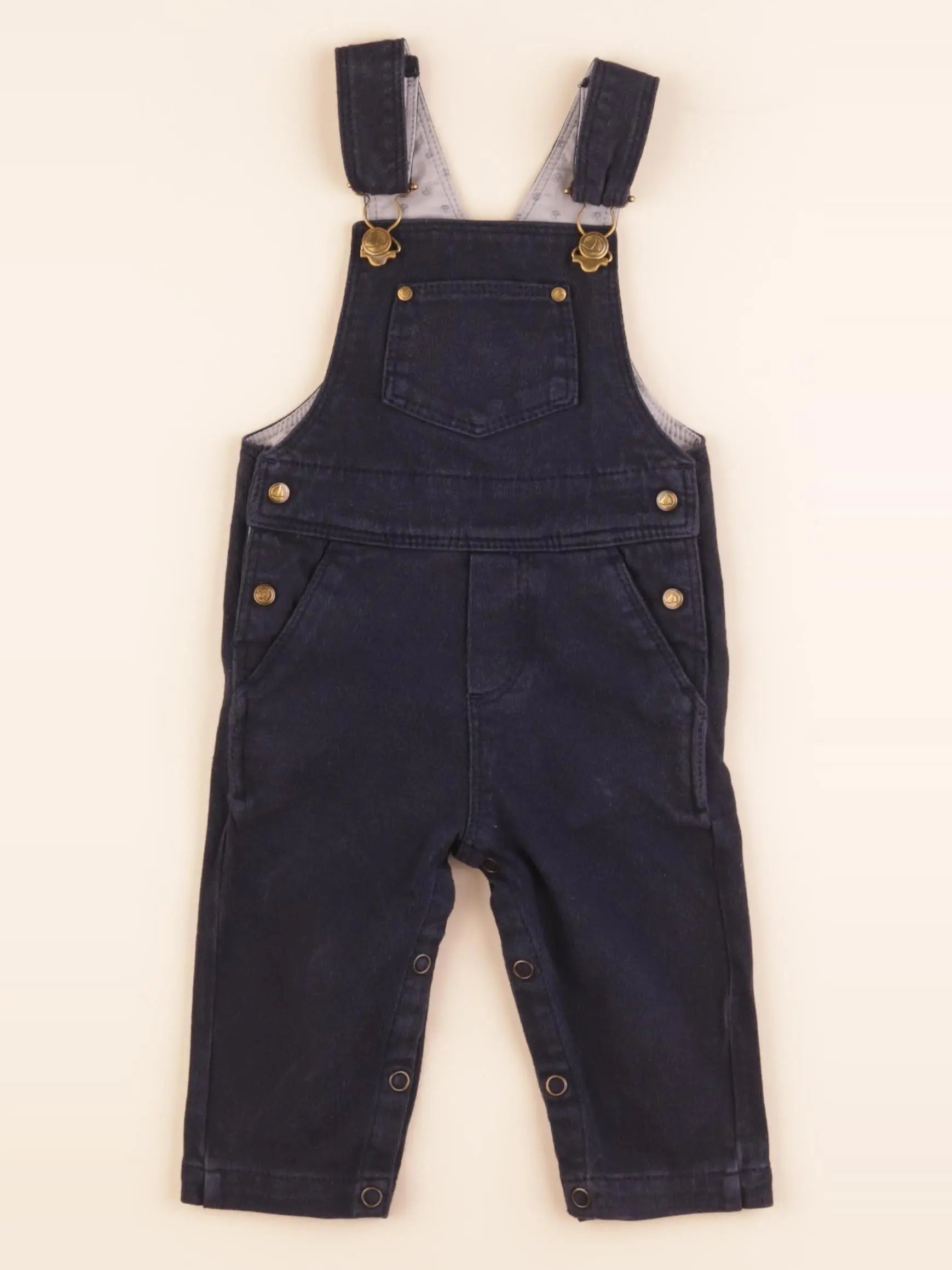 Petit Bateau - salopette bleu - 6 mois
