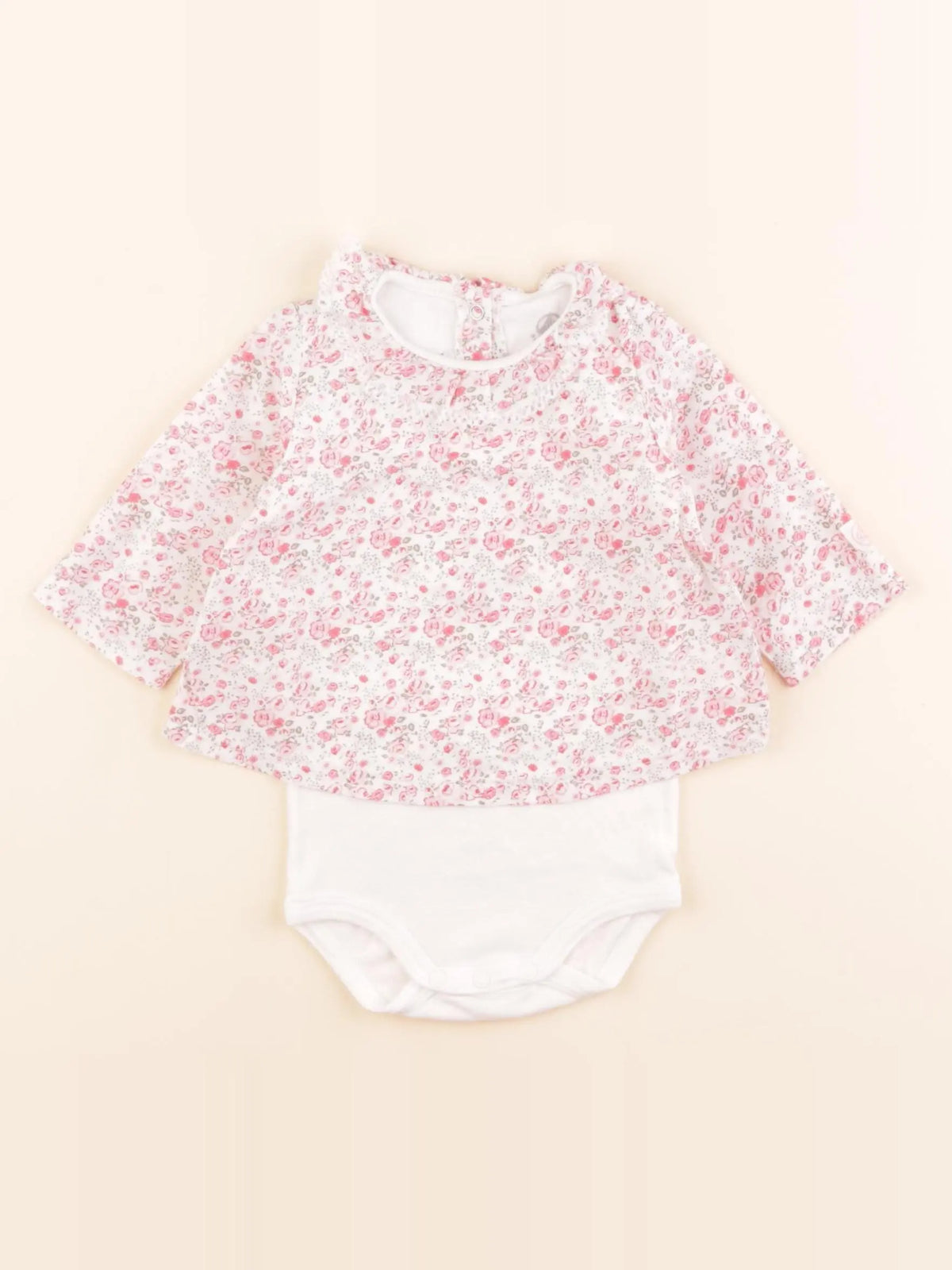 Petit Bateau - body tee-shirt blanc - 3 mois