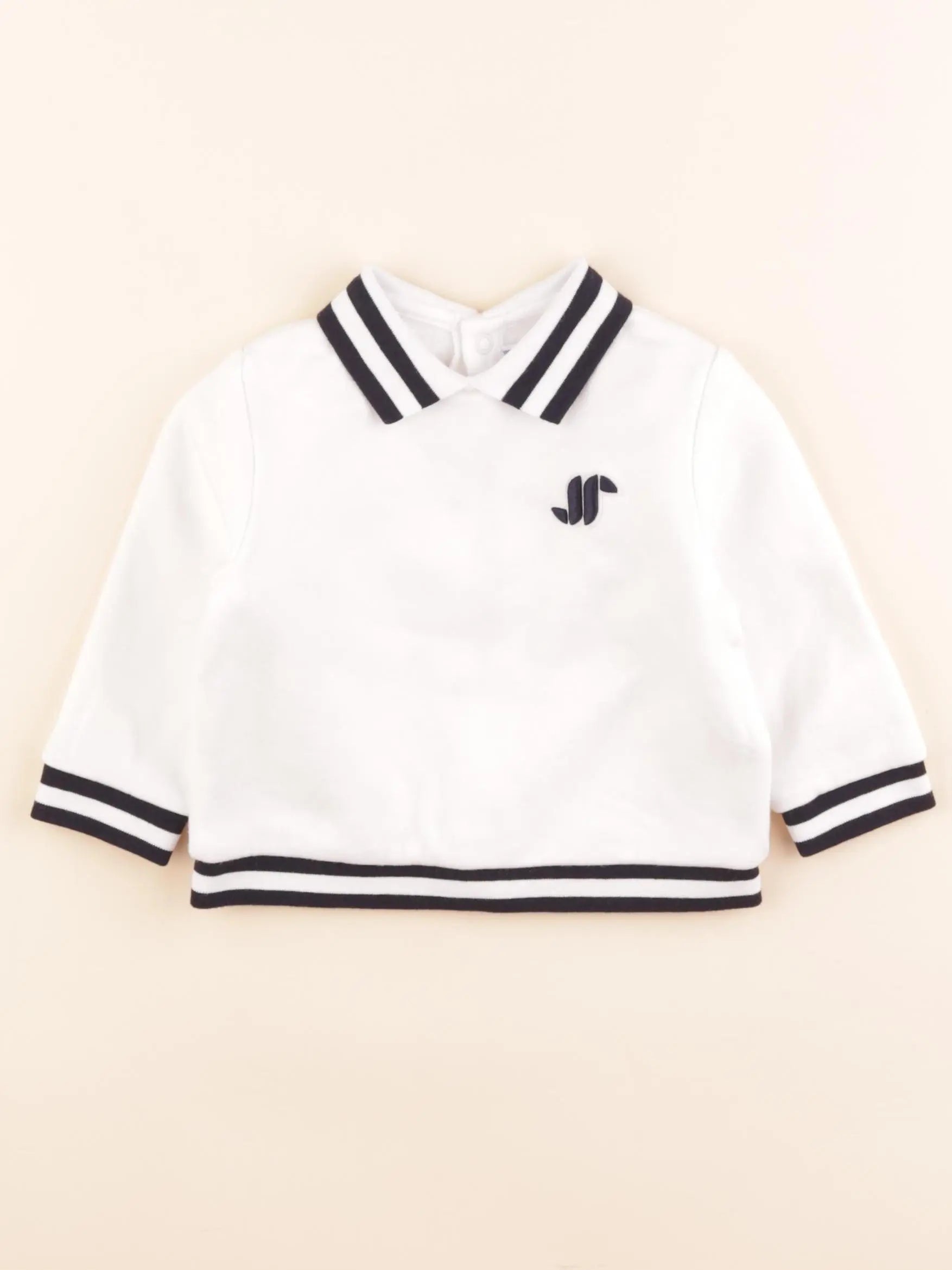 Jacadi - sweat blanc - 12 mois
