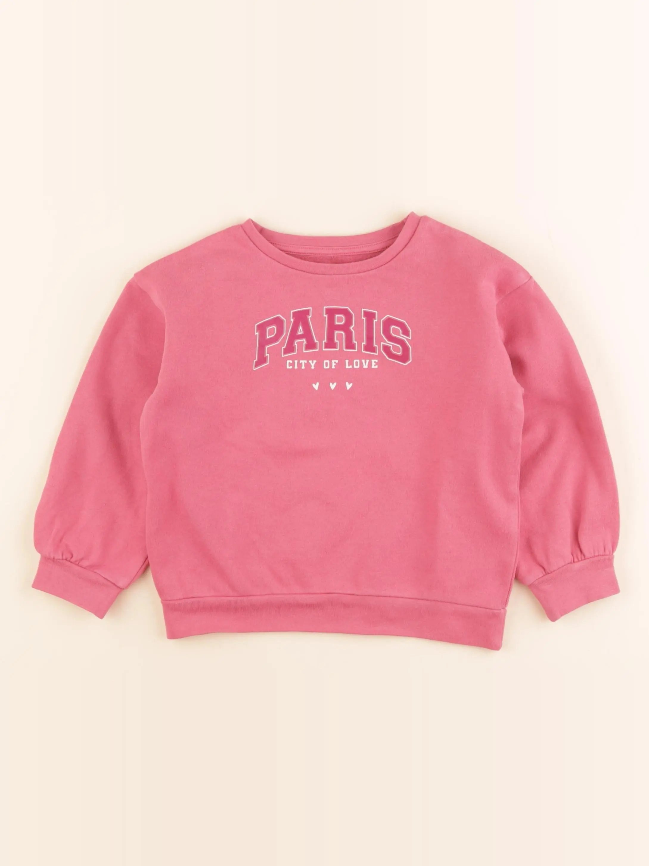 Vertbaudet - sweat rose - 4 ans