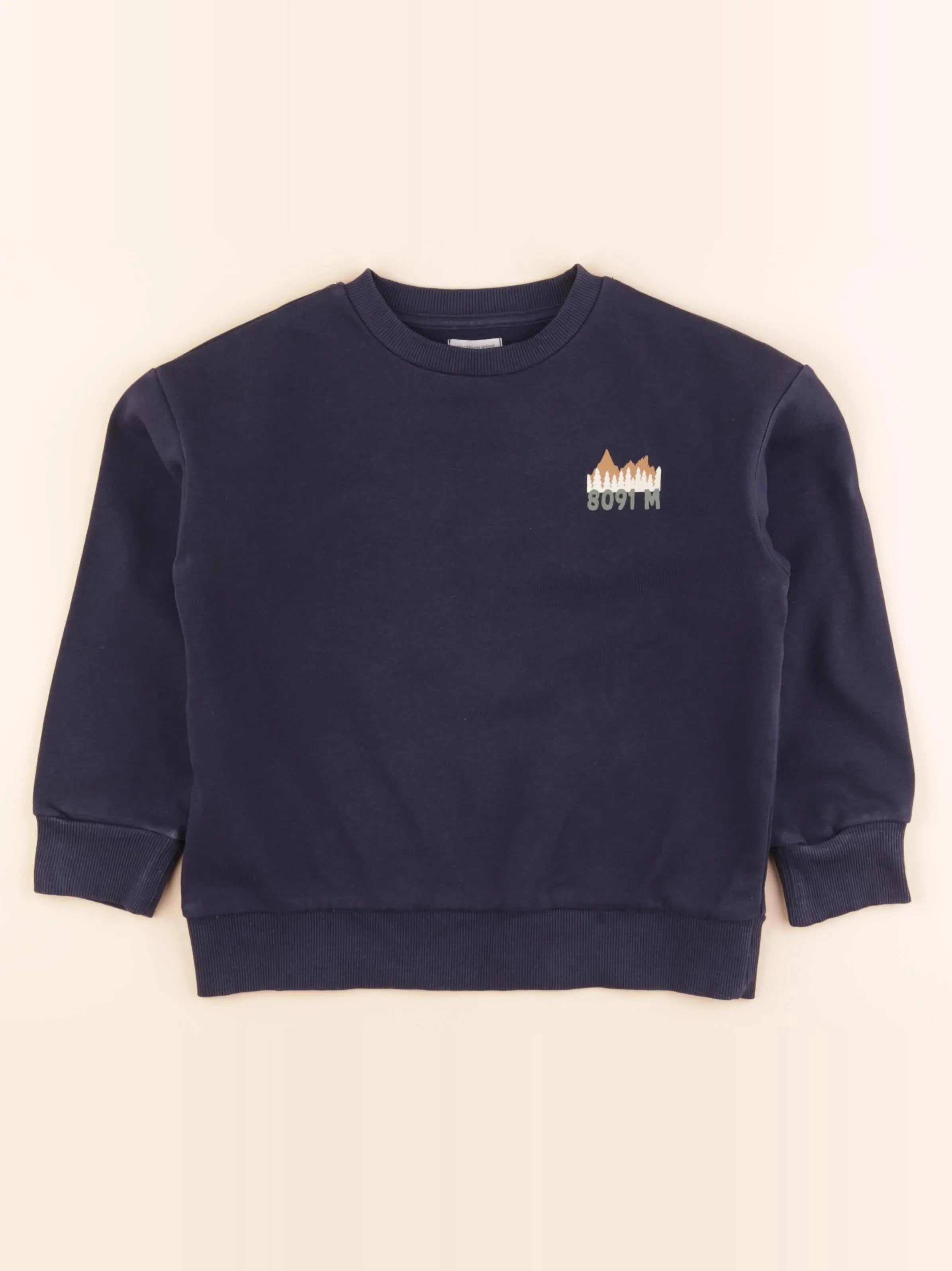 Vertbaudet - sweat bleu - 8 ans