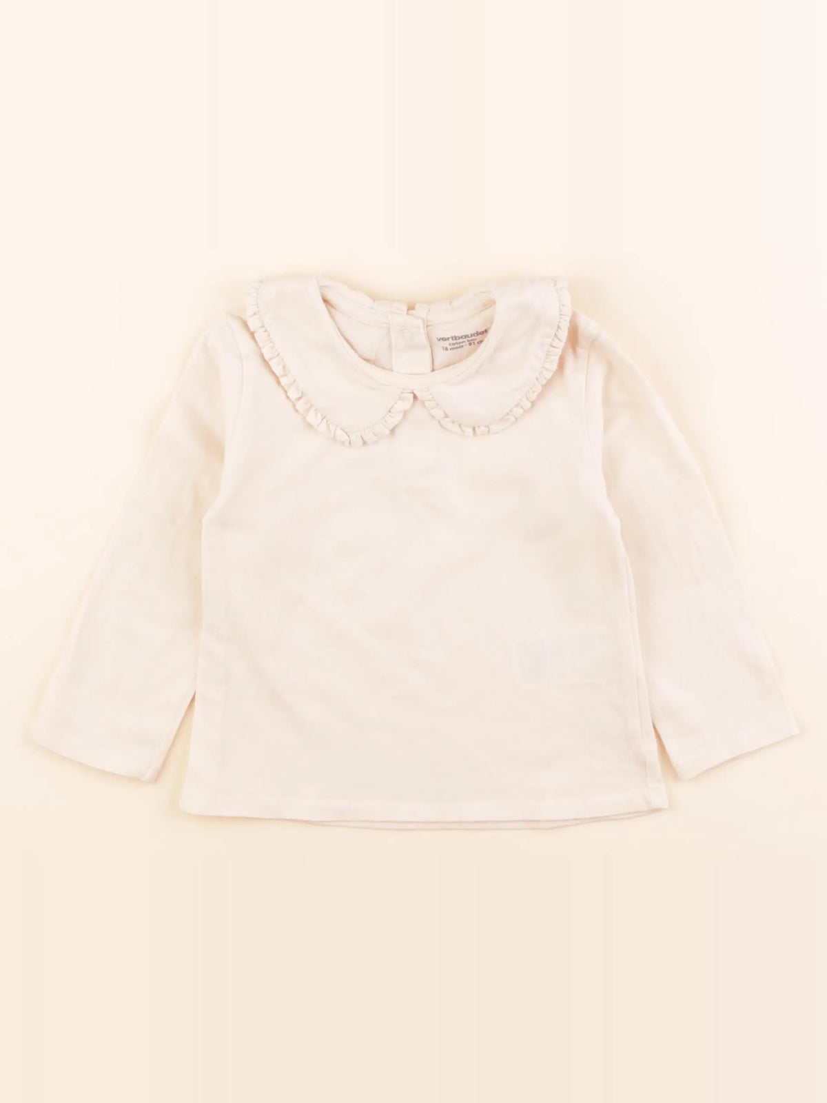 Vertbaudet - tee-shirt beige - 18 mois