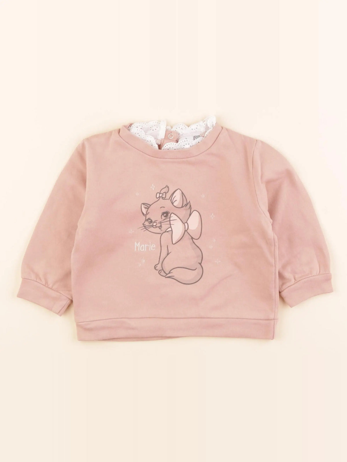 Vertbaudet - sweat rose - 18 mois