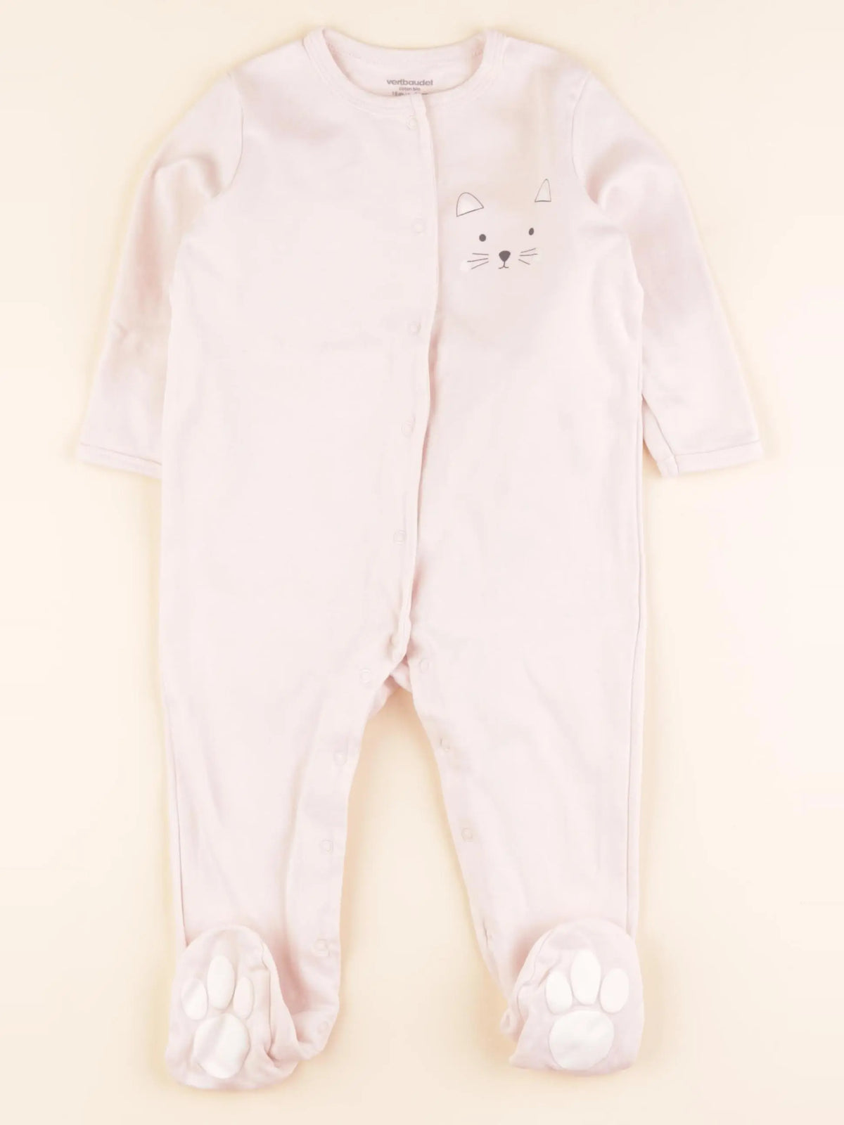 Vertbaudet - pyjama coton rose - 18 mois