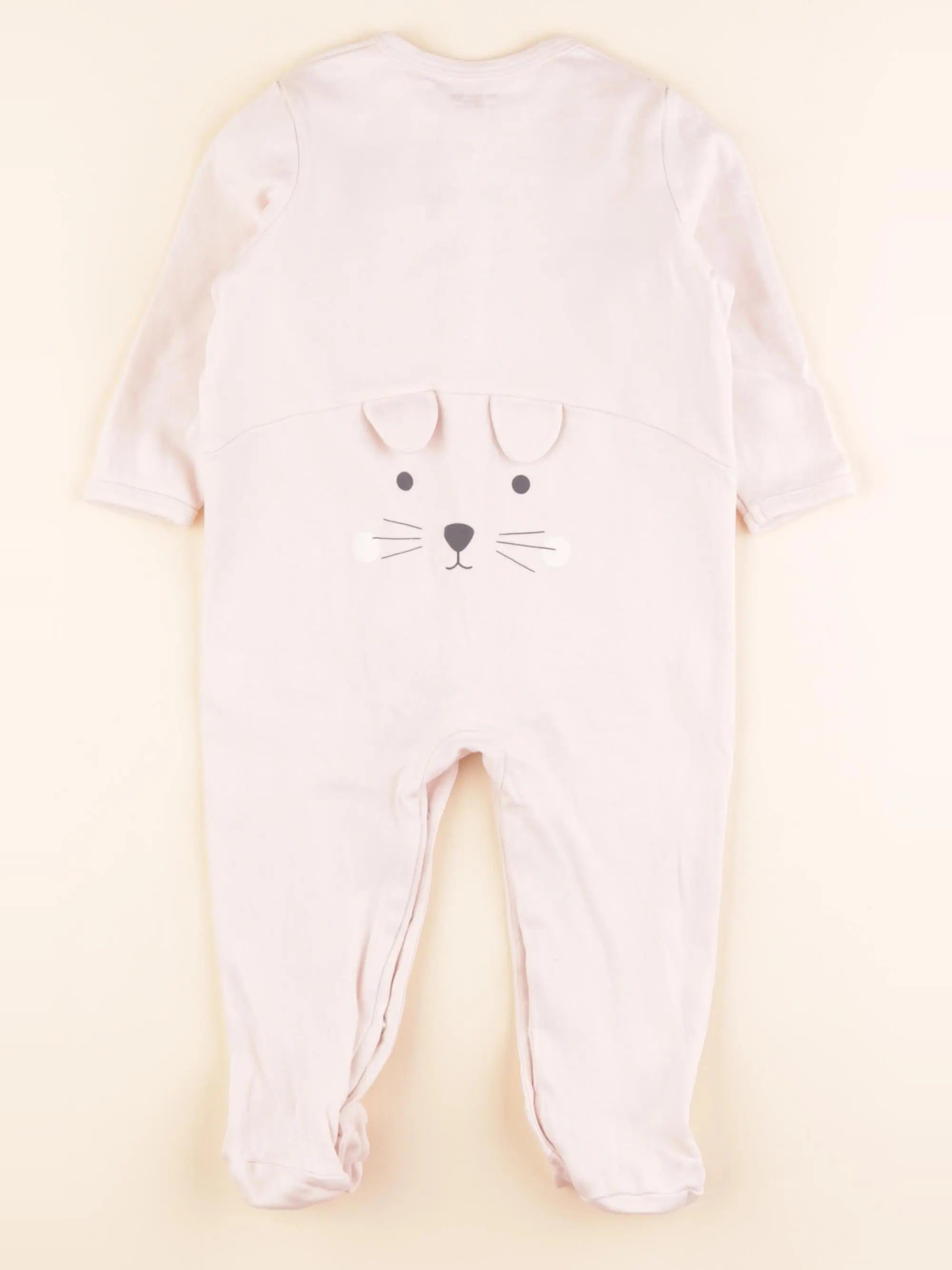 Vertbaudet - pyjama coton rose - 18 mois