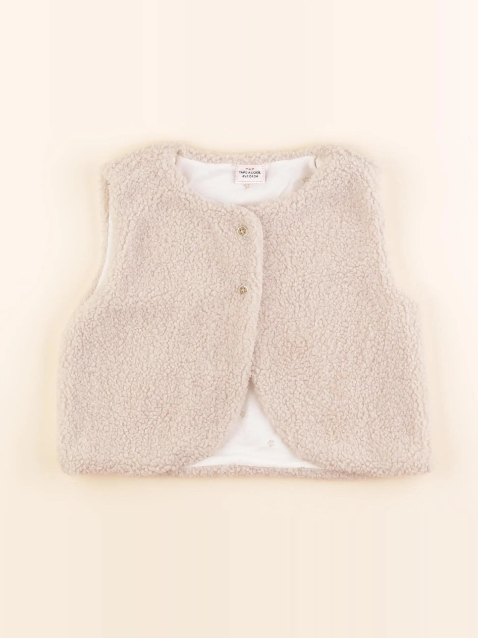 Tape à l'oeil - gilet beige - 4 ans