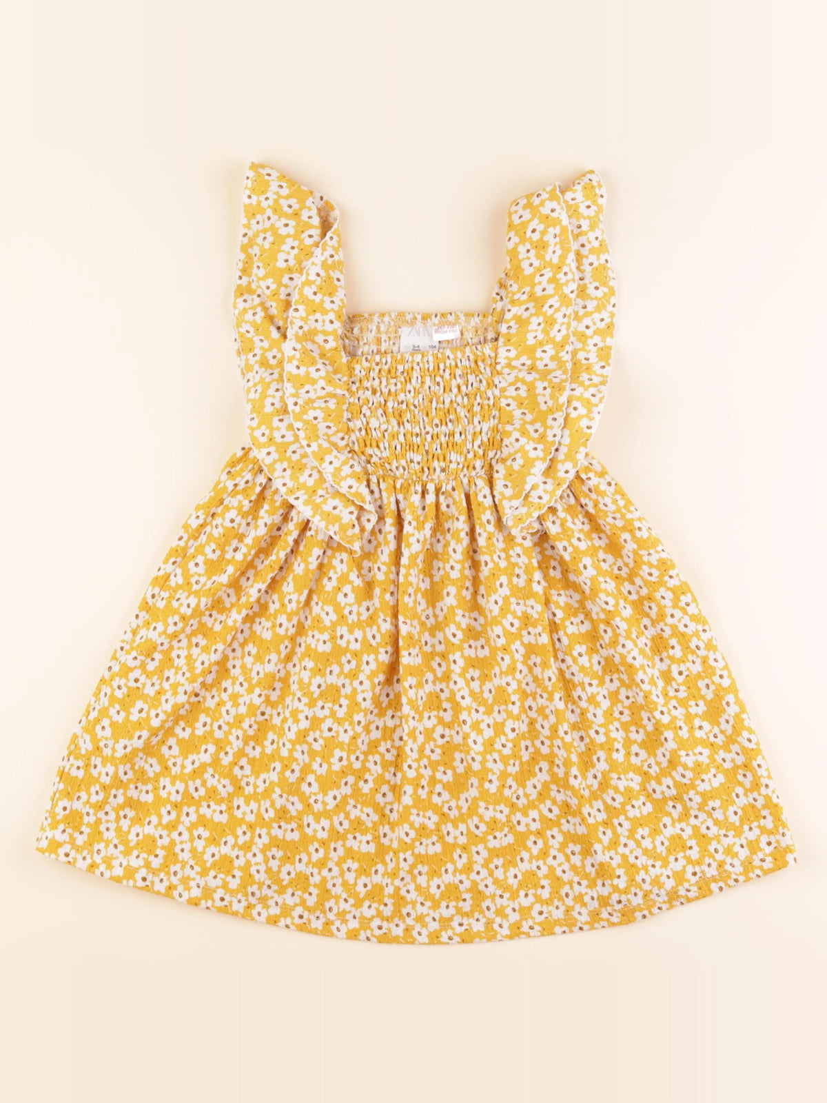 Zara - robe jaune - 3/4 ans