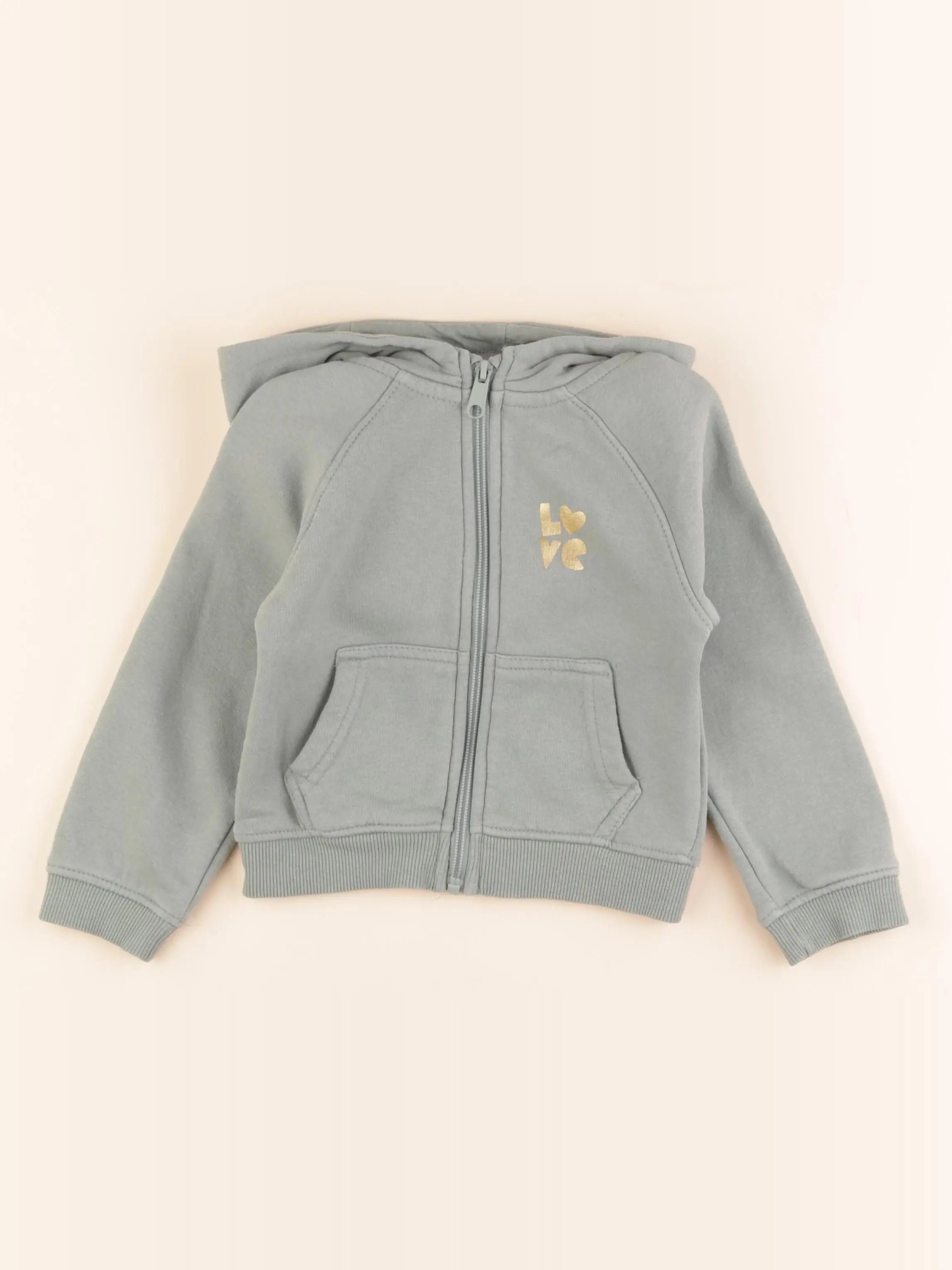 Vertbaudet - sweat vert - 3 ans