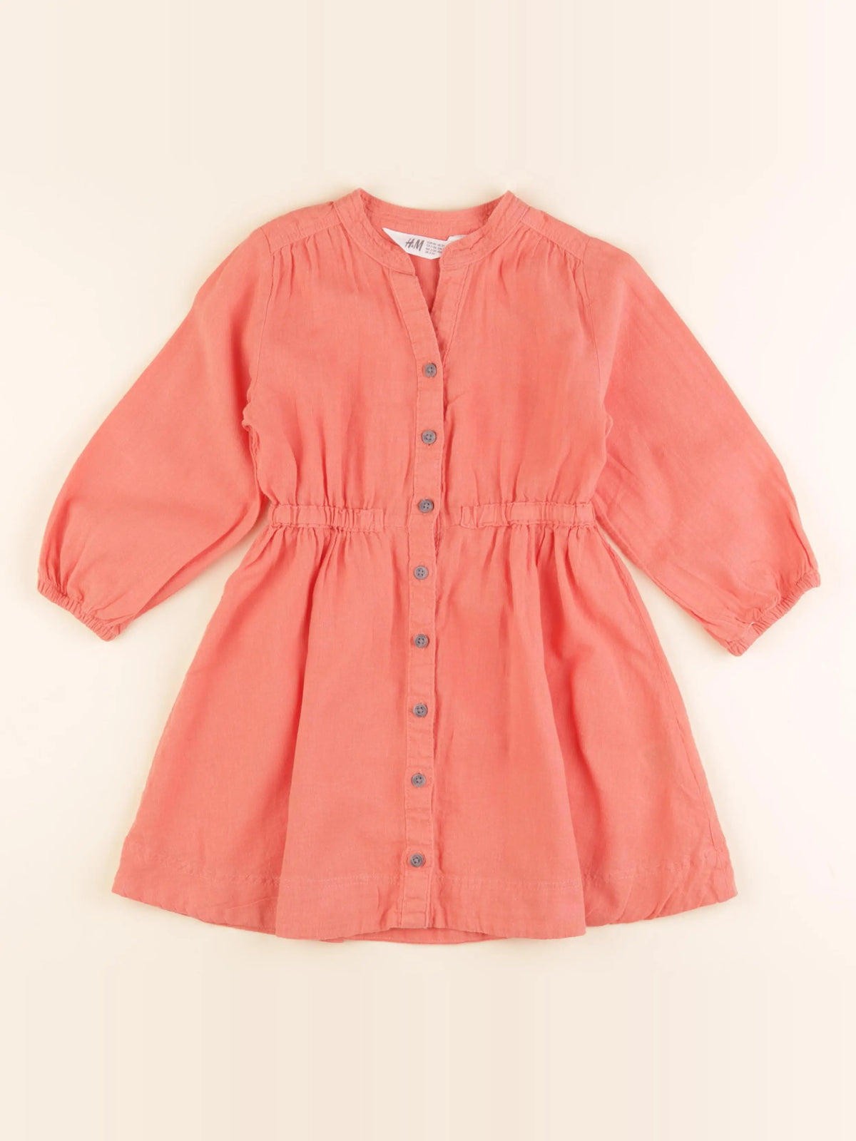 H&M - robe orange - 2/3 ans