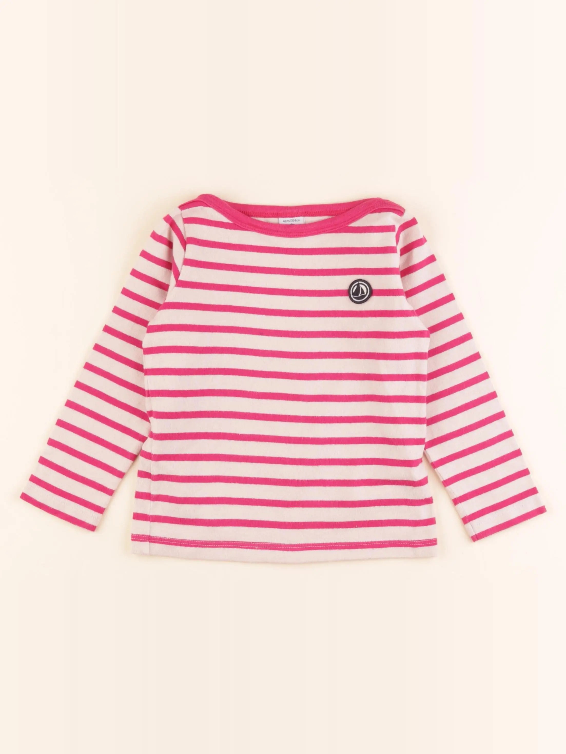 Petit Bateau - pull rose - 4 ans