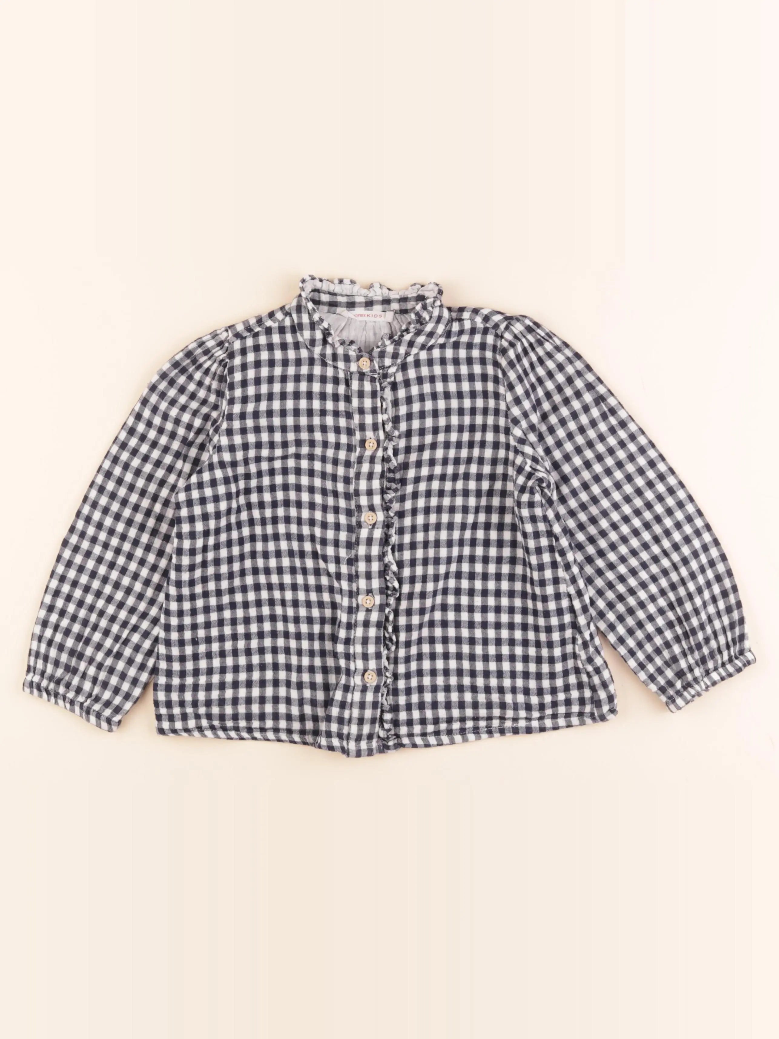 Monoprix - blouse bleu, blanc - 5 ans