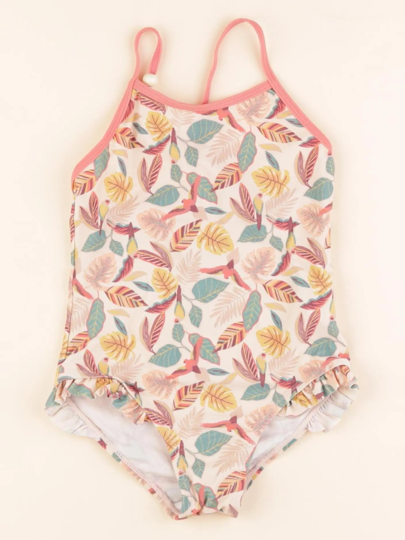Vertbaudet - maillot de bain beige - 5 ans