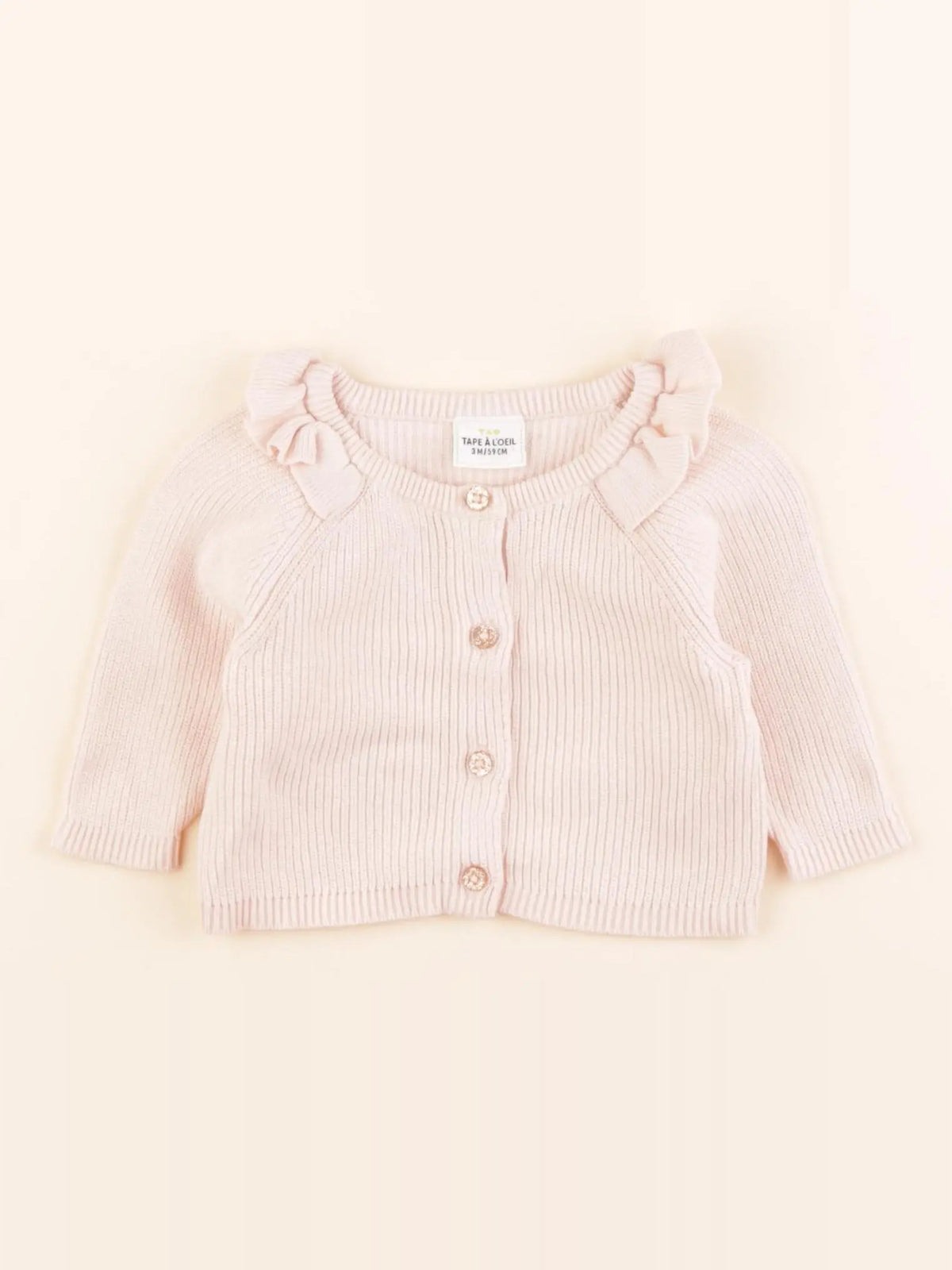 Tape à l'oeil - gilet rose - 3 mois