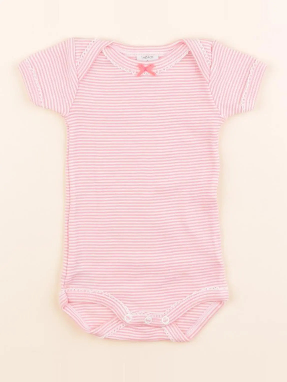 Petit Bateau - body rose - 1 mois