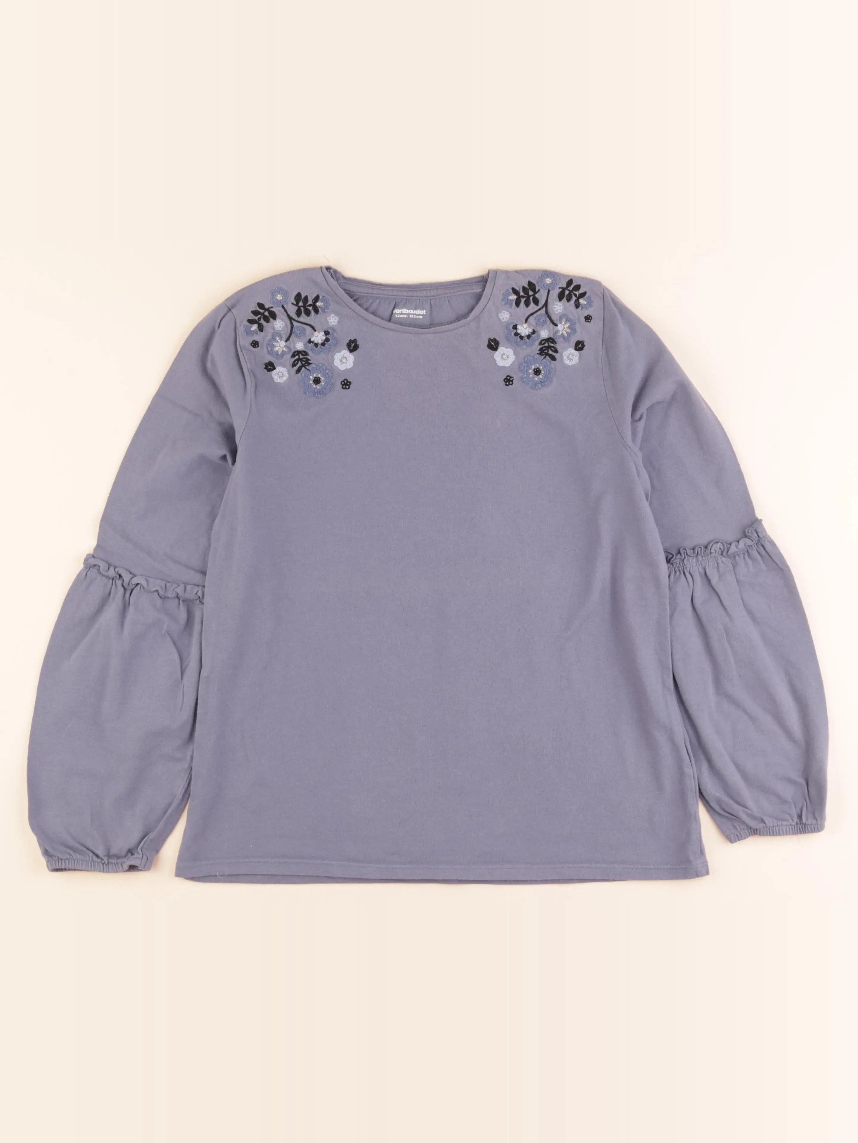 Vertbaudet - tee-shirt bleu - 12 ans