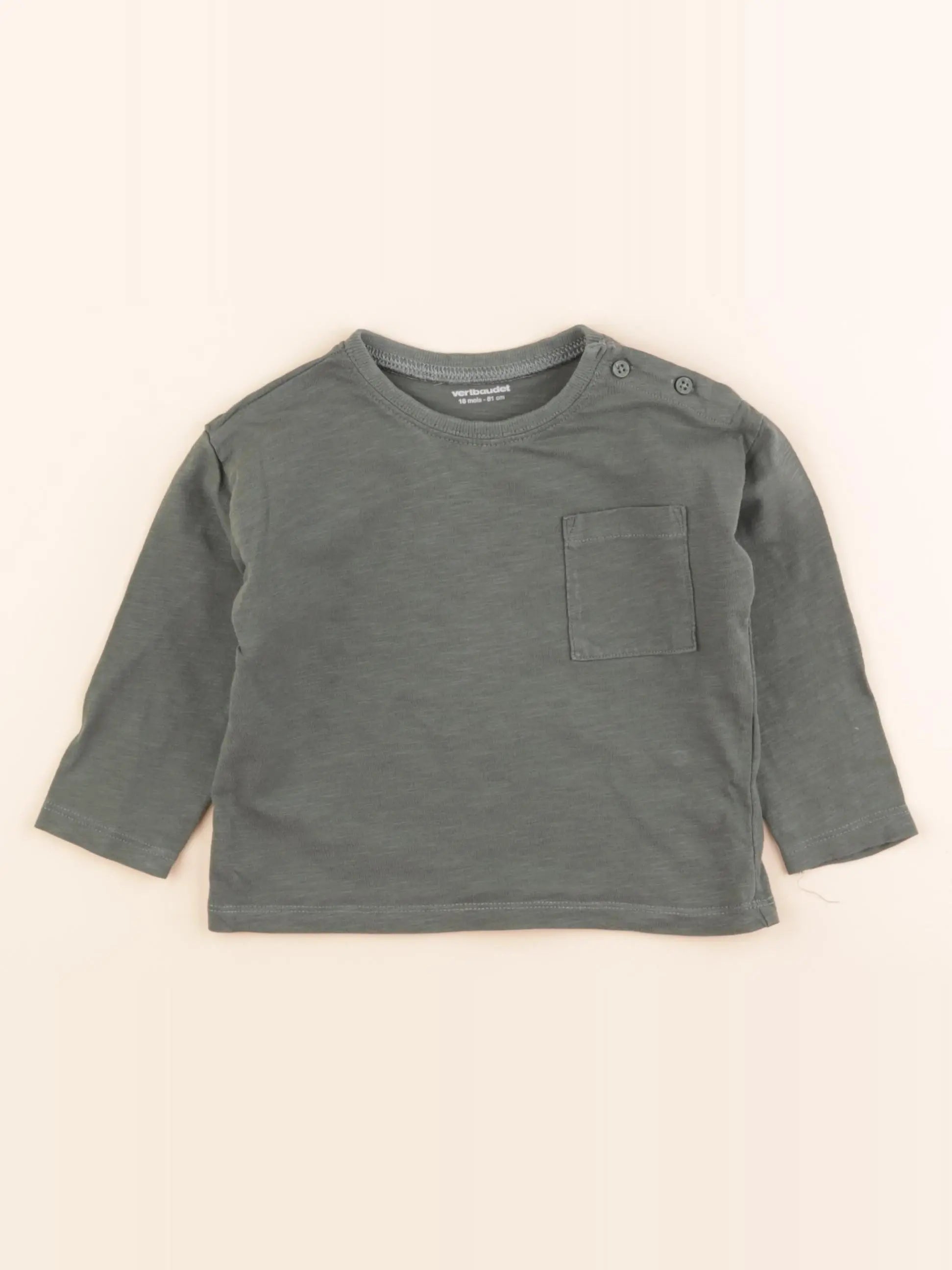 Vertbaudet - tee-shirt vert - 18 mois