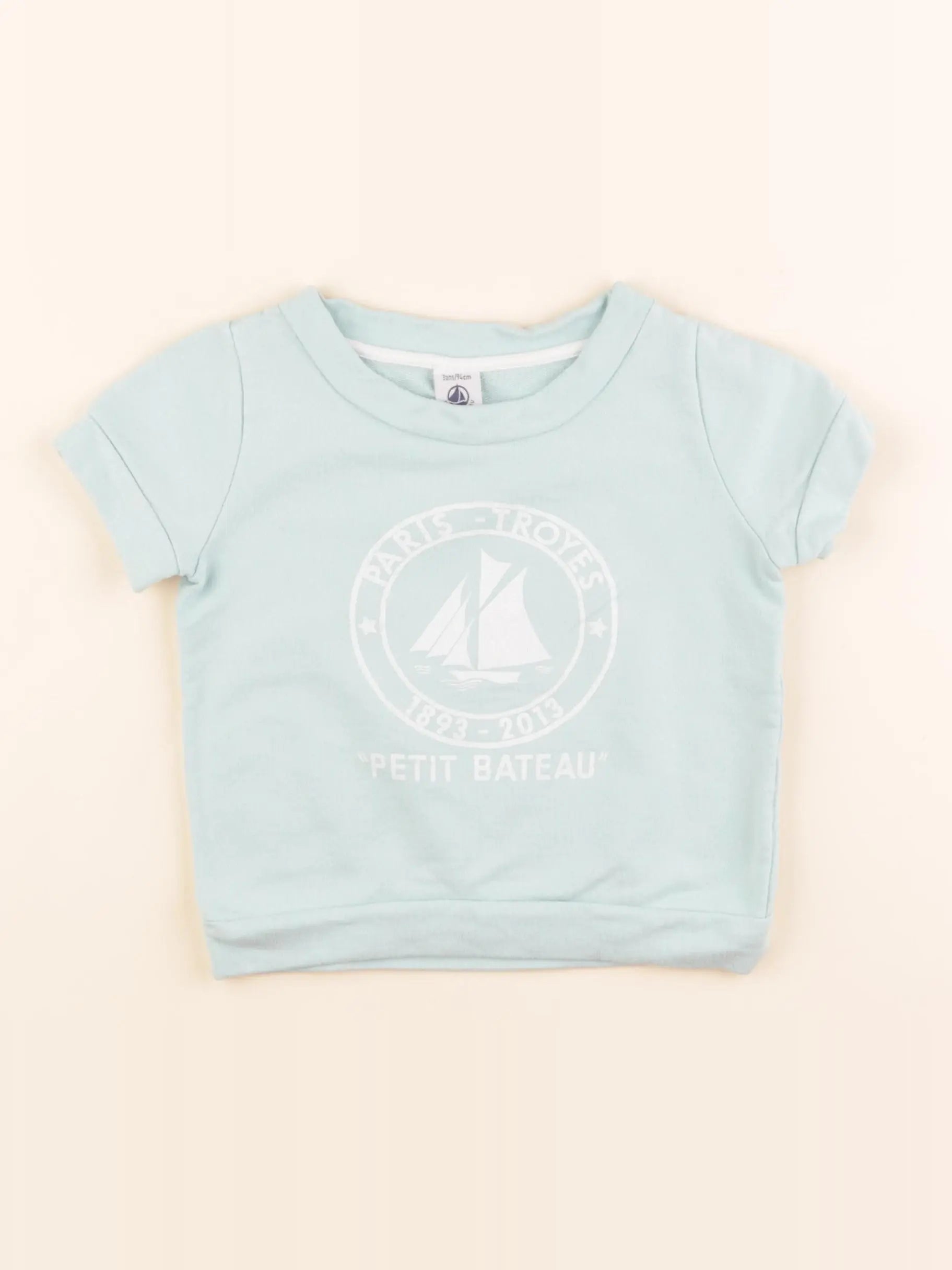 Petit Bateau - tee-shirt bleu - 3 ans
