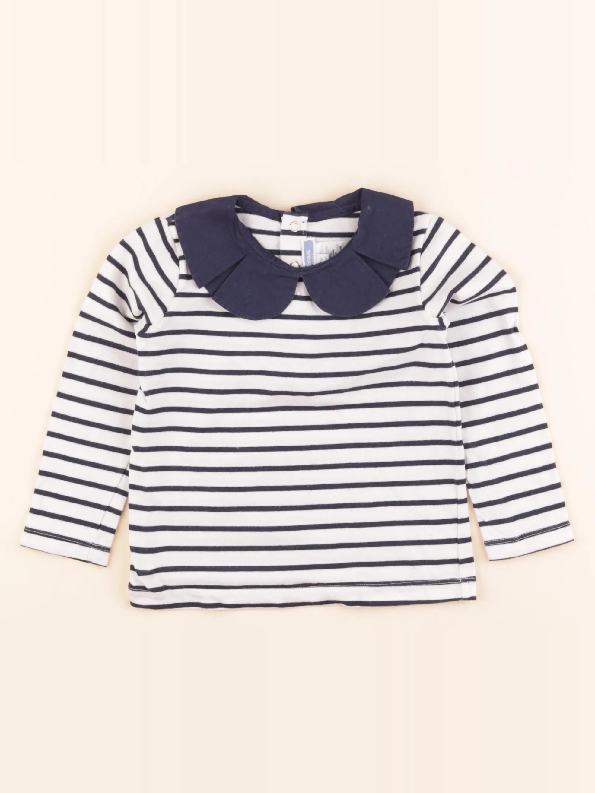 Jacadi - tee-shirt blanc, bleu - 3 ans