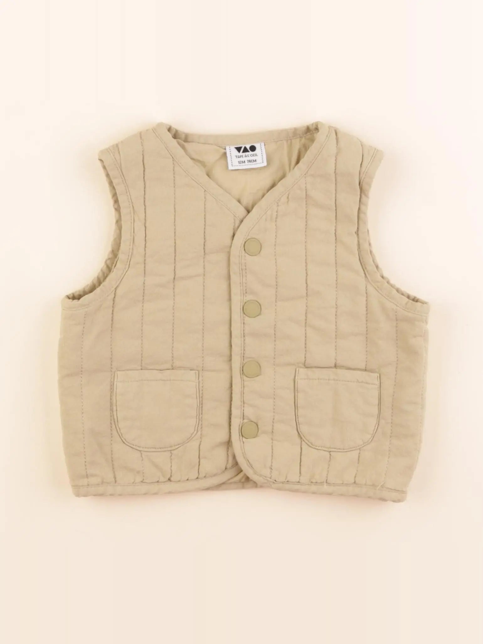 Tape à l'oeil - gilet vert - 12 mois