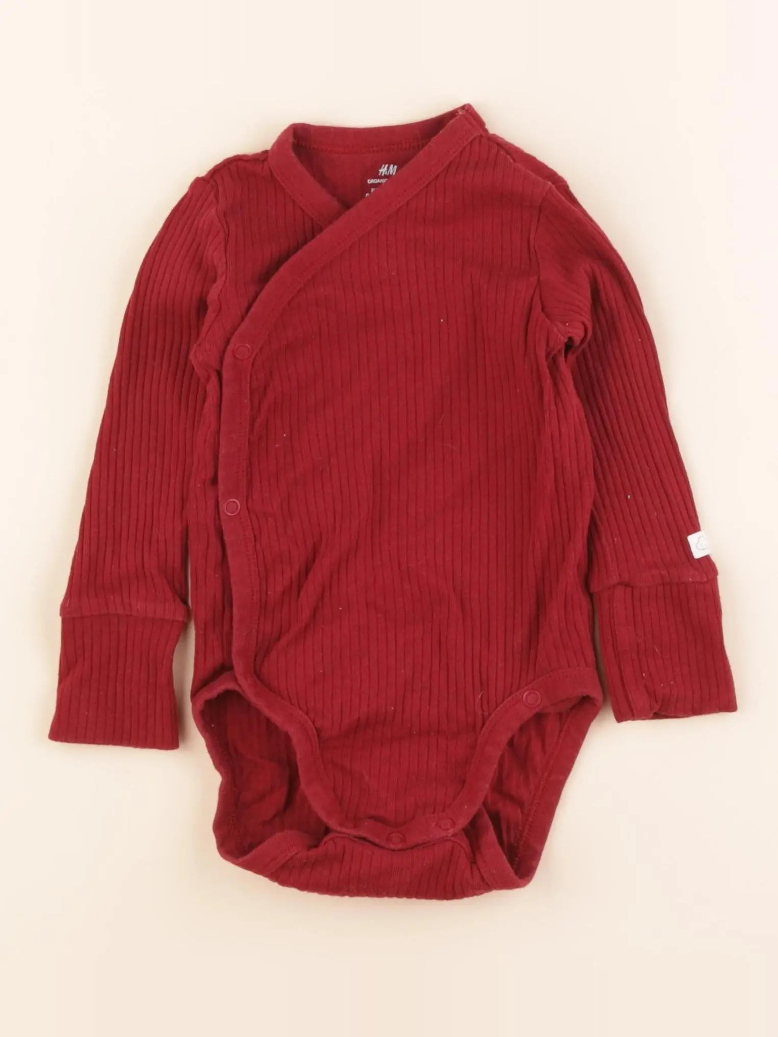 H&M - body rouge - 6/9 mois