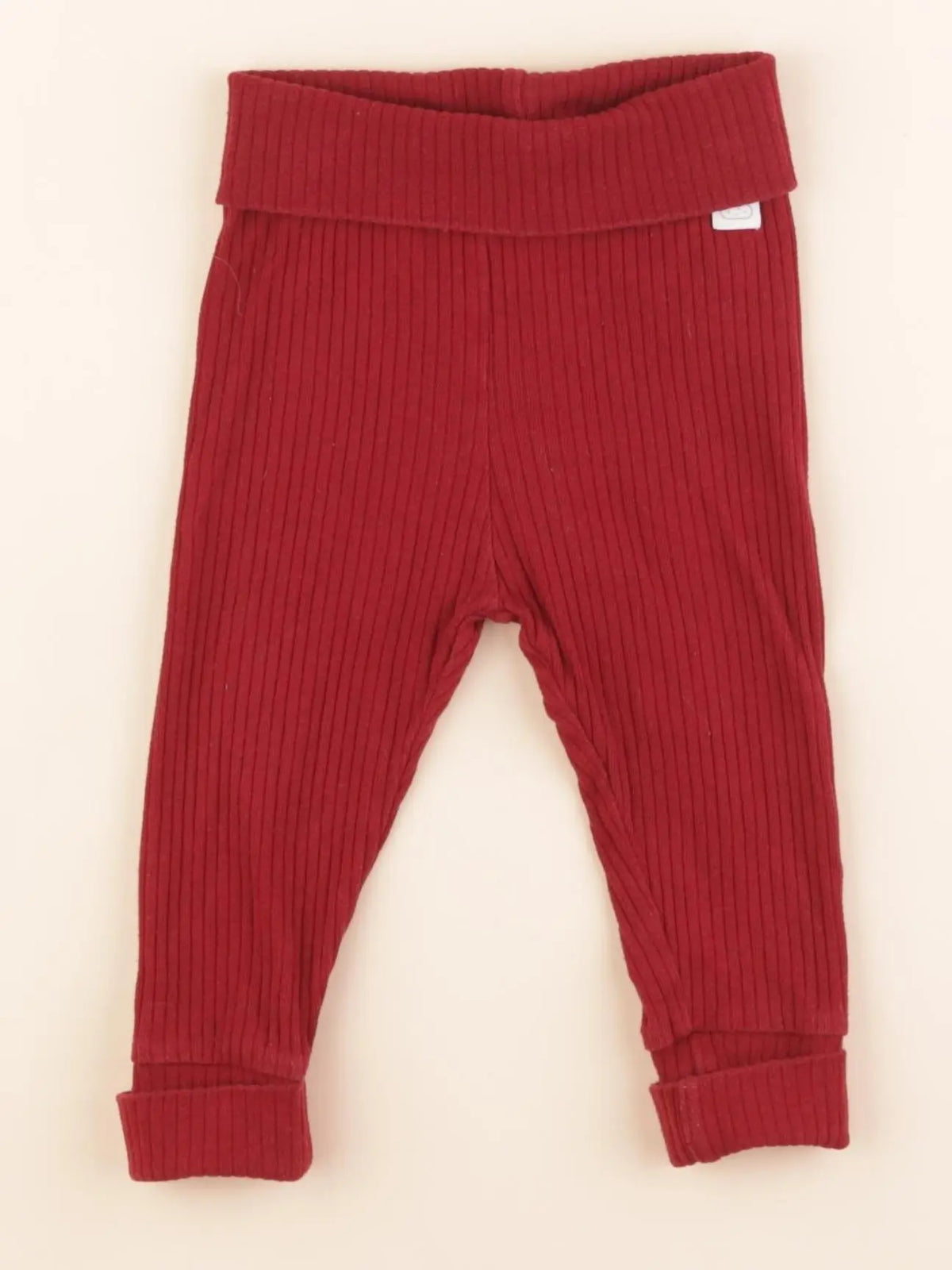 H&M - legging rouge - 6/9 mois
