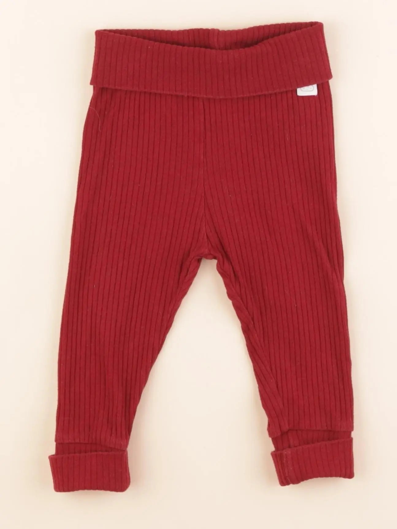 H&M - legging rouge - 6/9 mois