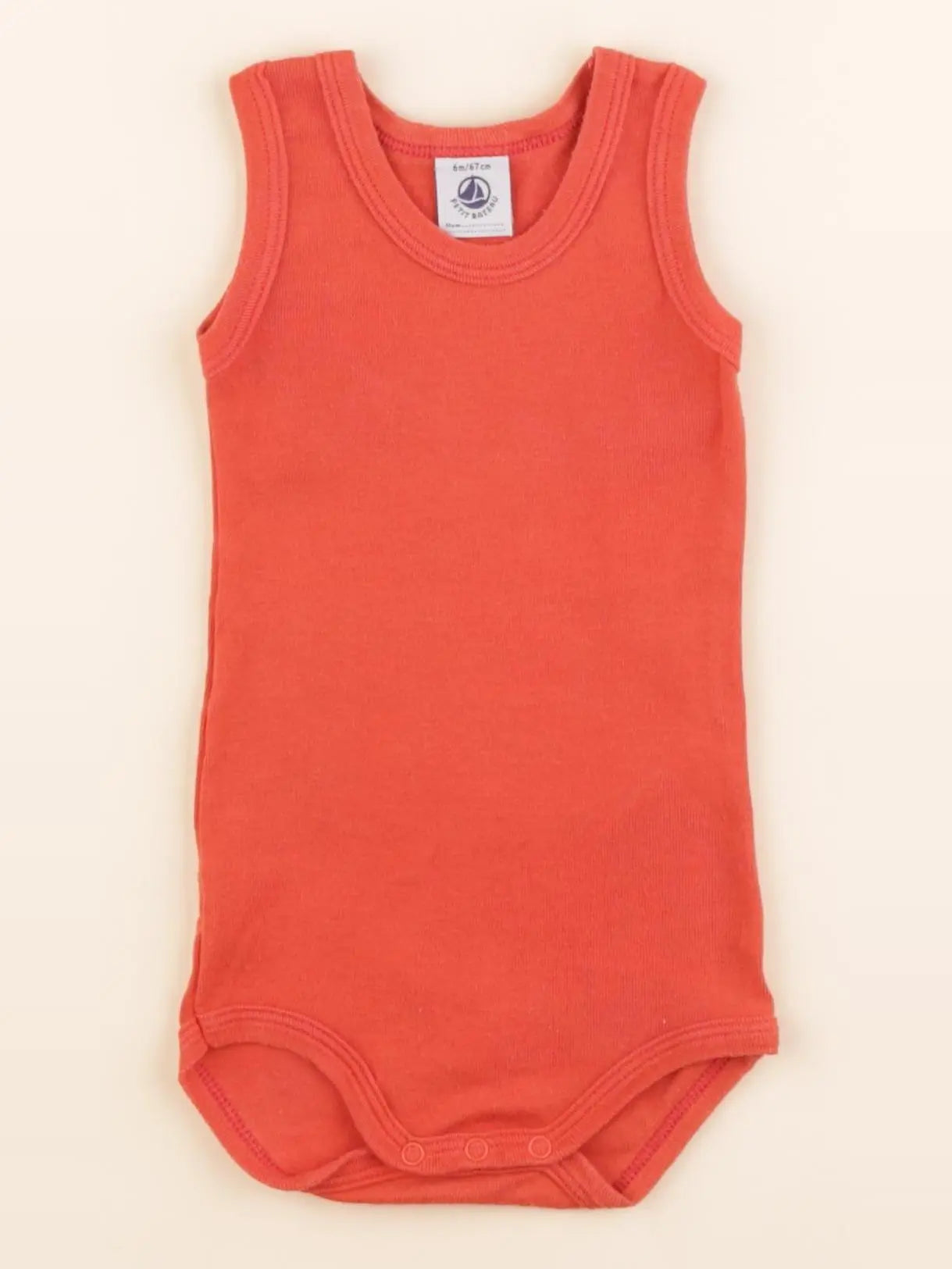 Petit Bateau - body rouge - 6 mois