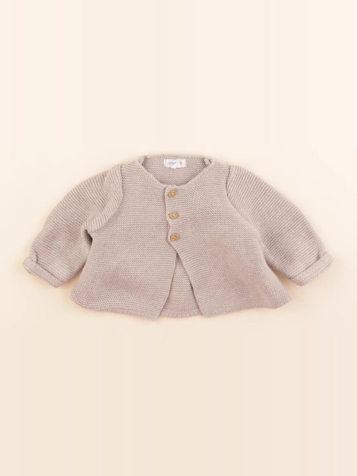 Vertbaudet - gilet beige - 1 mois
