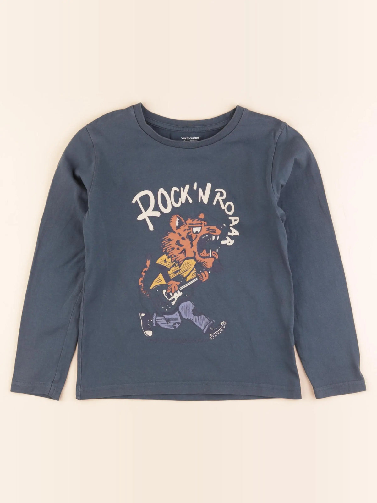 Vertbaudet - tee-shirt bleu - 8 ans
