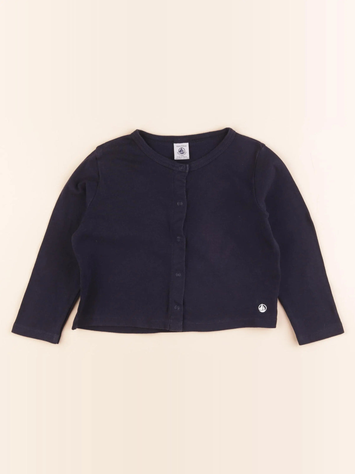 Petit Bateau - tee-shirt bleu - 4 ans
