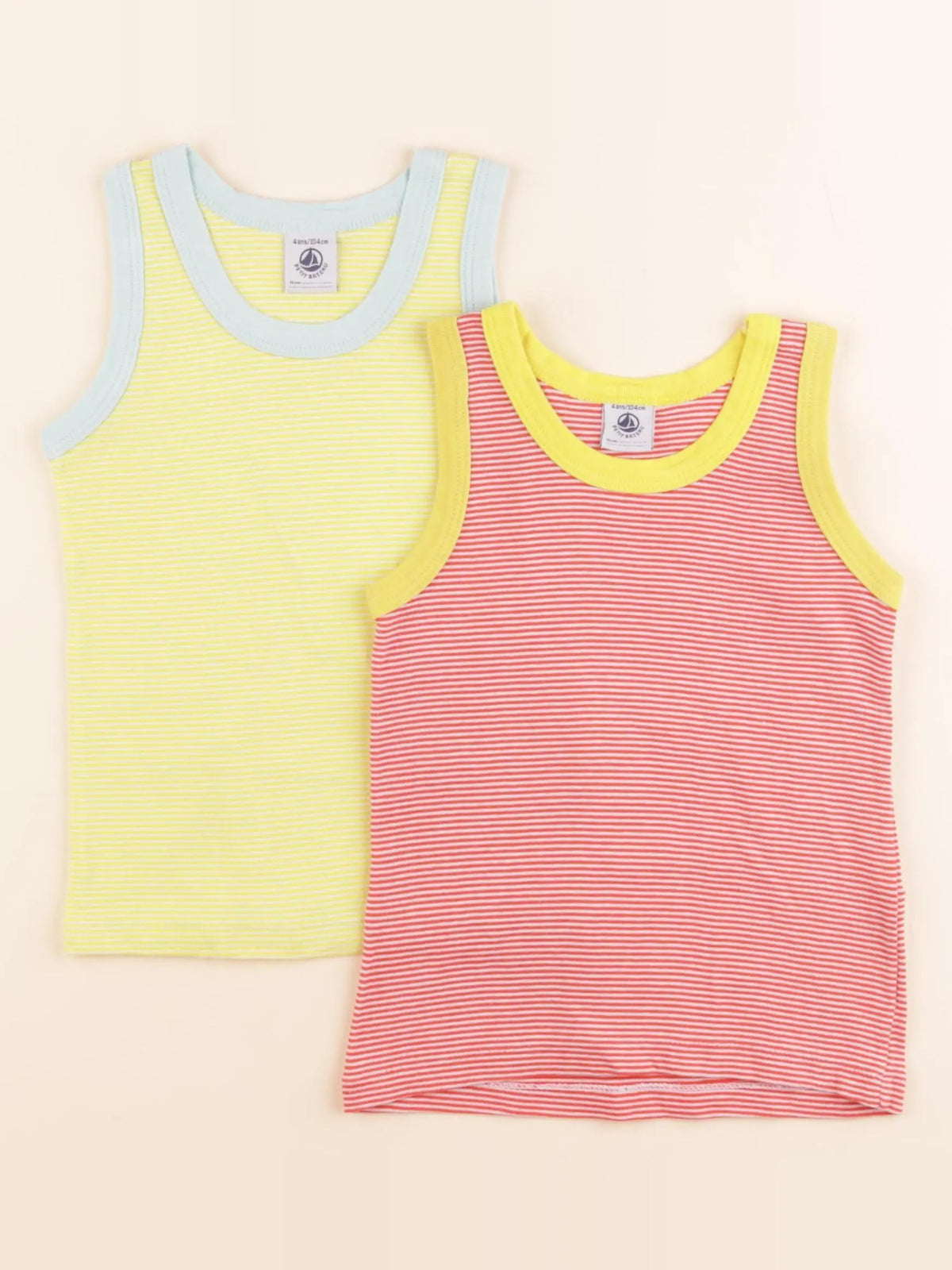 Petit Bateau - lot de 2 débardeurs multicolore - 4 ans