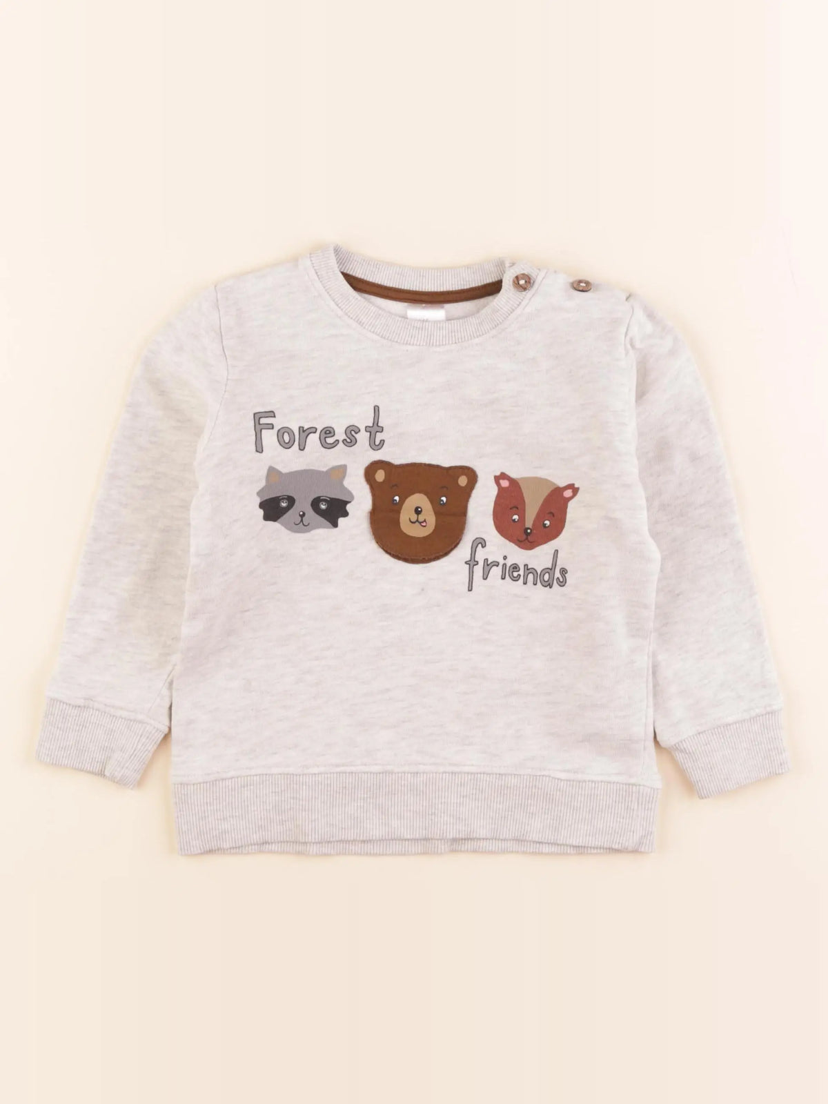 H&M - sweat gris - 18/24 mois