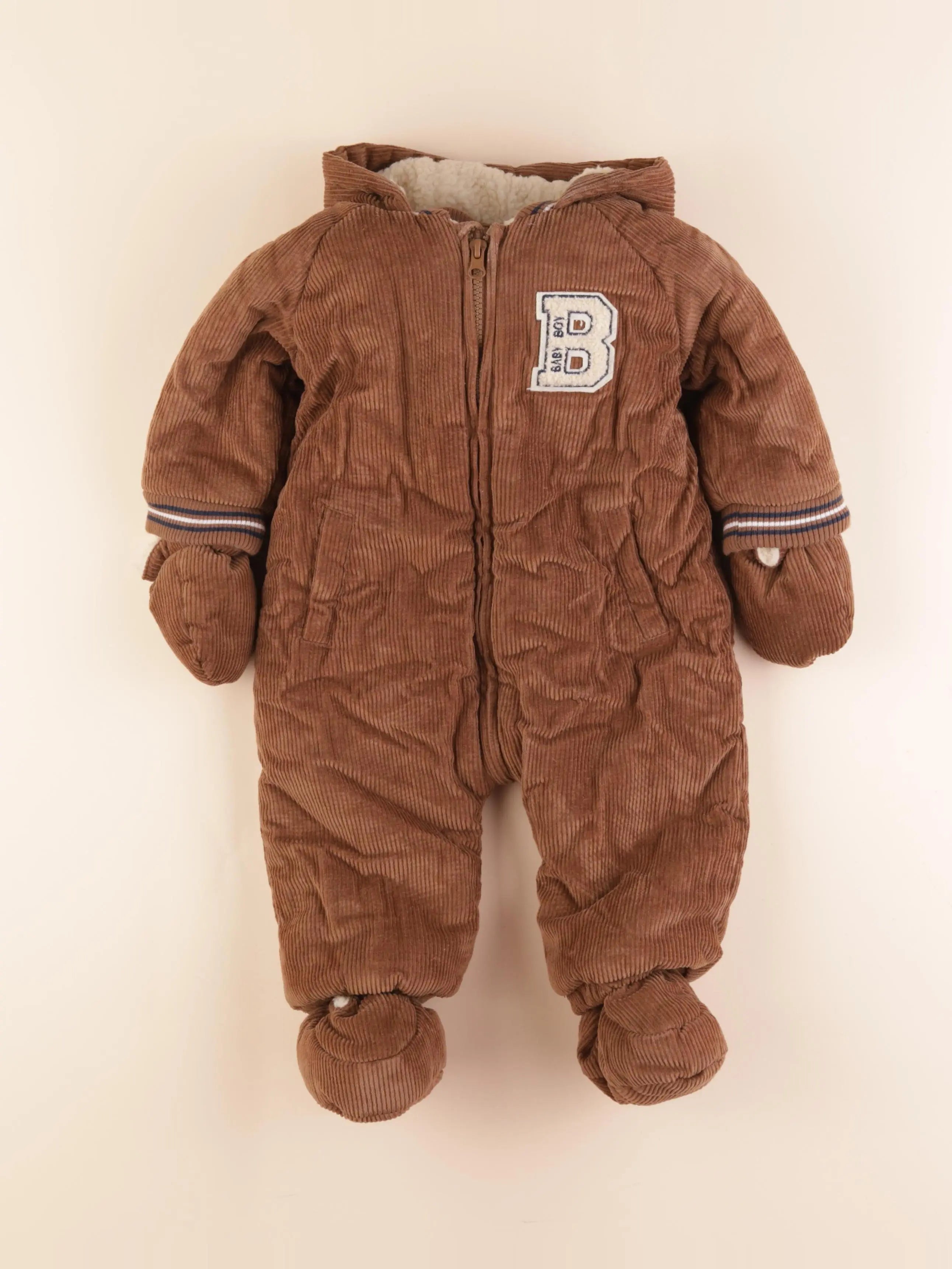 Vertbaudet - combi-pilote marron - 12 mois