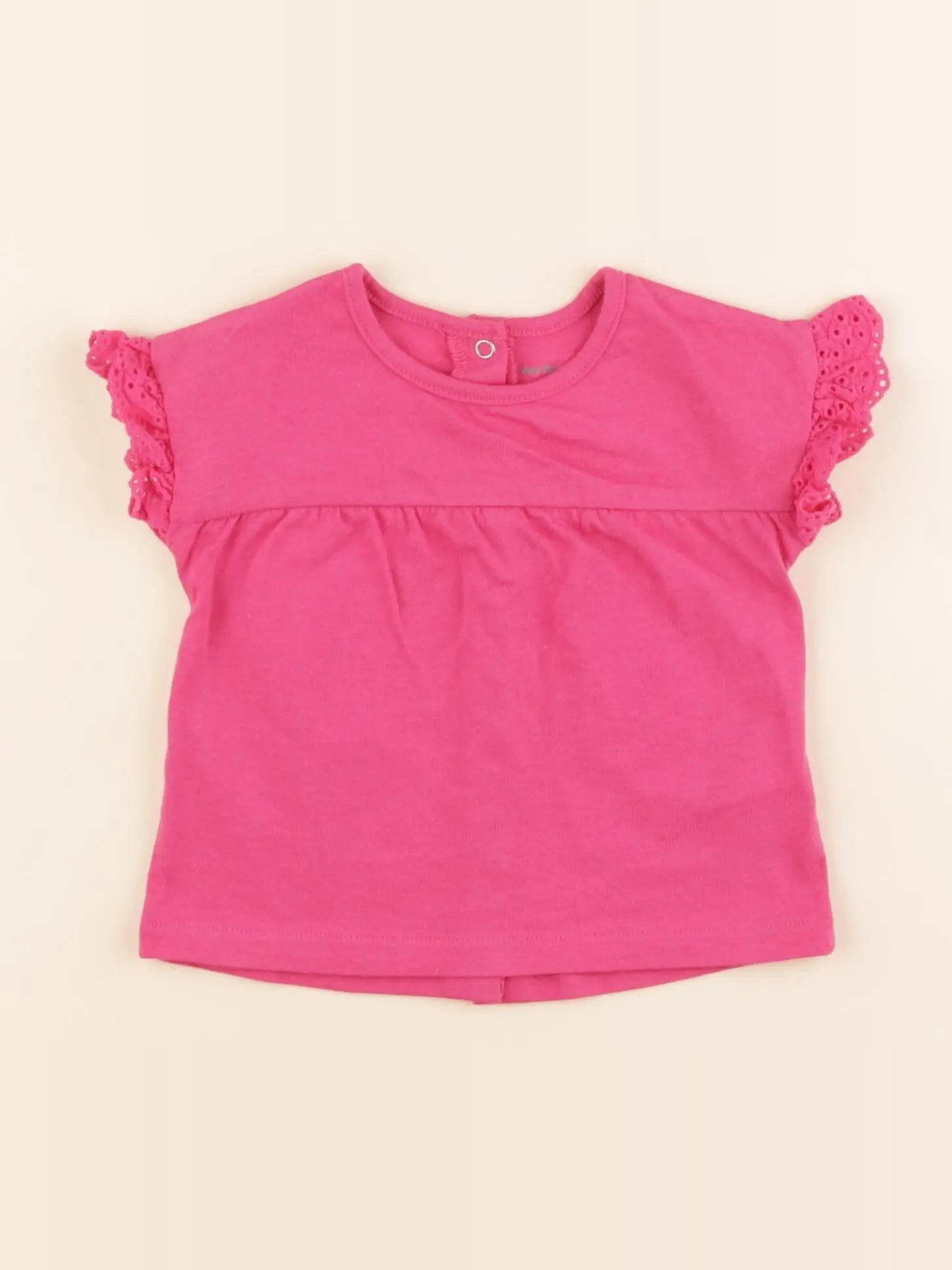 Vertbaudet - tee-shirt rose - 6 mois