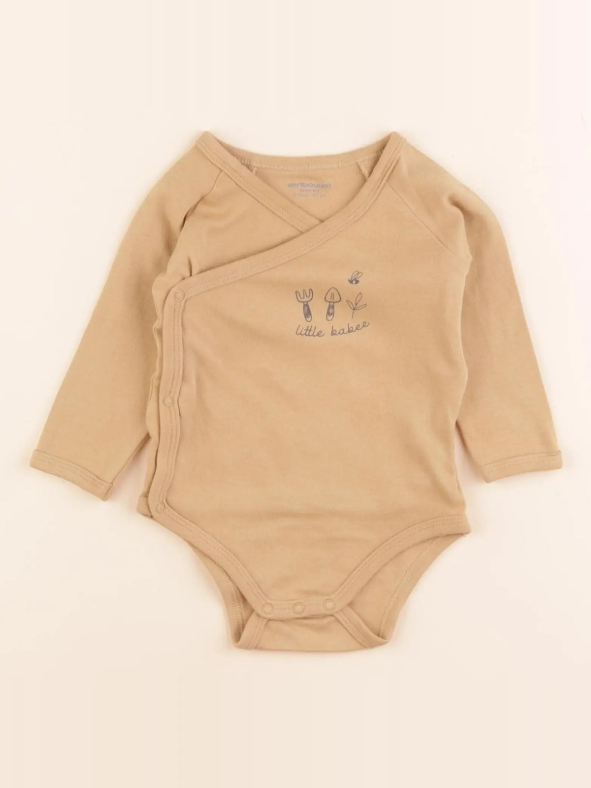 Vertbaudet - body marron - 6 mois