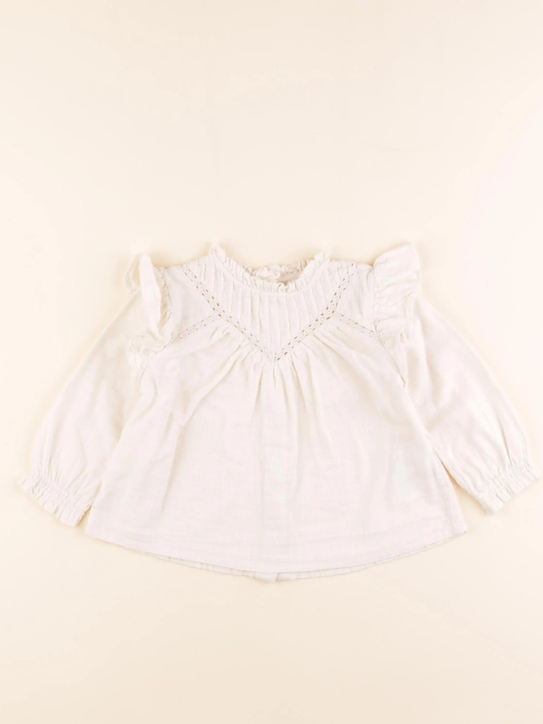 Vertbaudet - blouse blanc - 18 mois