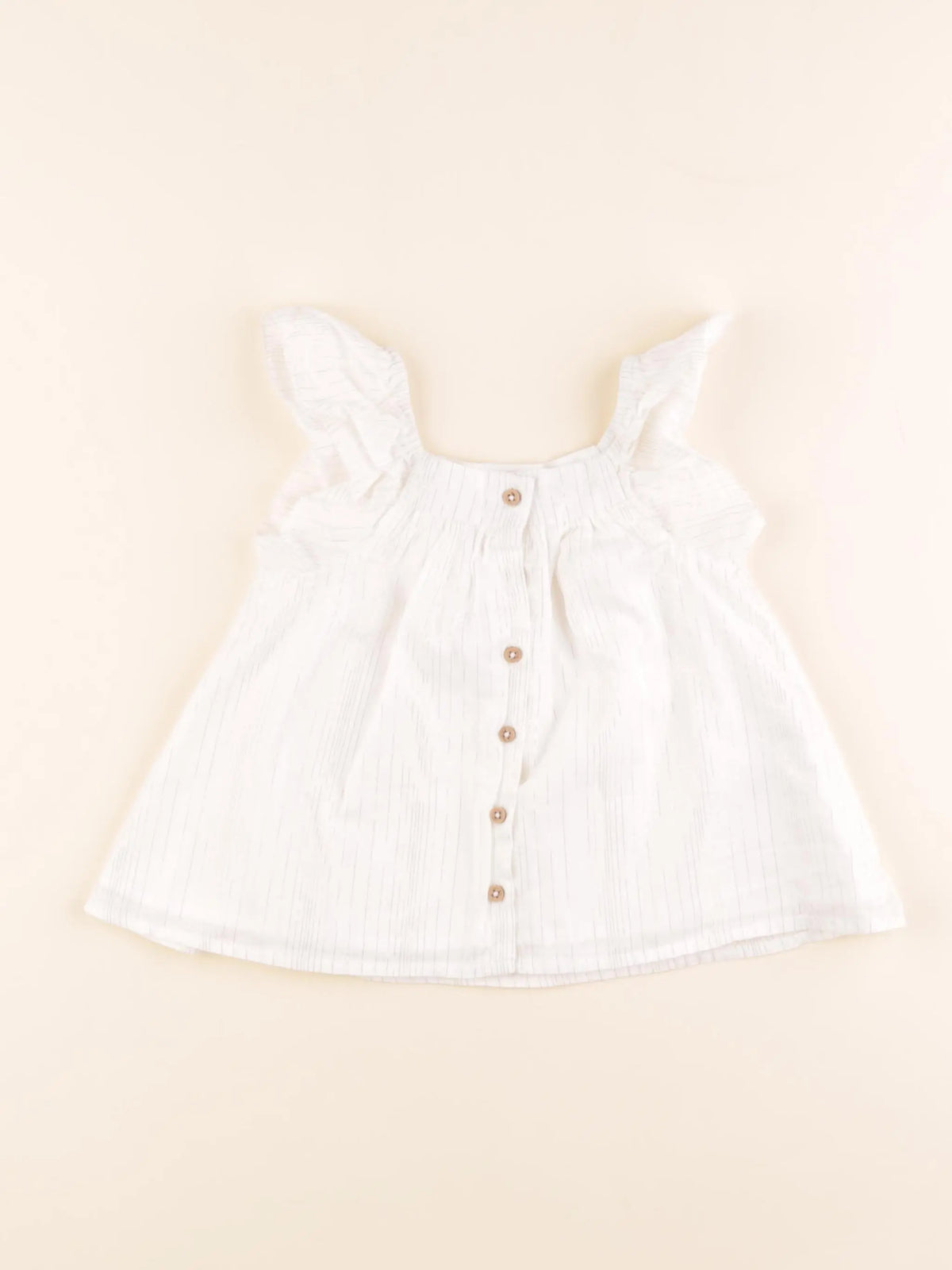 Vertbaudet - blouse blanc, or - 2 ans