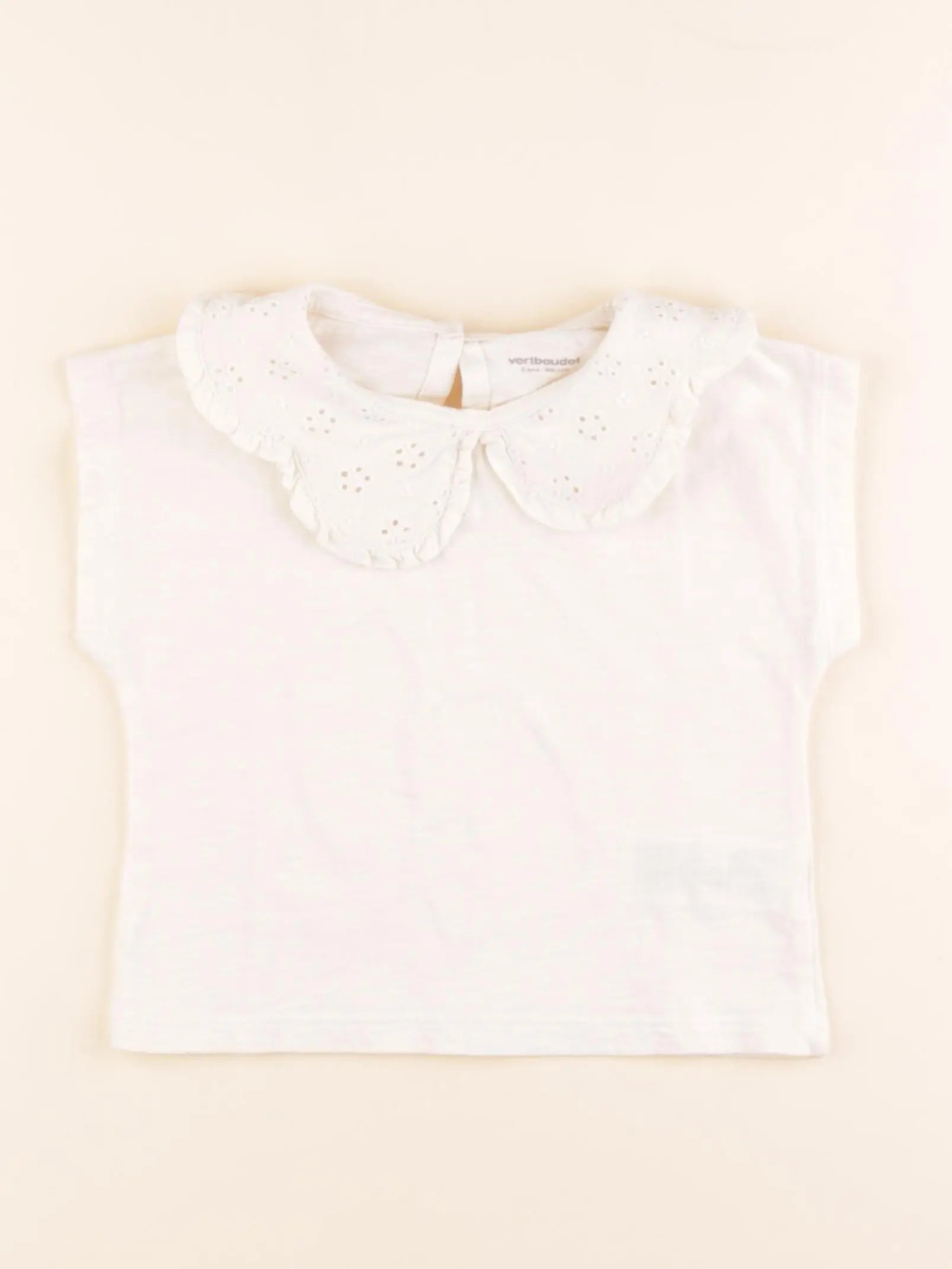 Vertbaudet - tee-shirt blanc - 2 ans