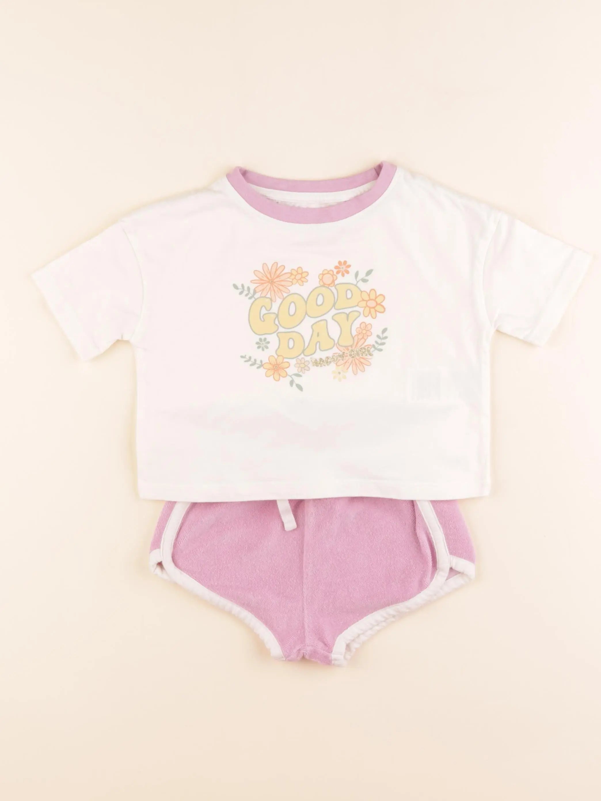 Vertbaudet - ensemble rose - 2 ans