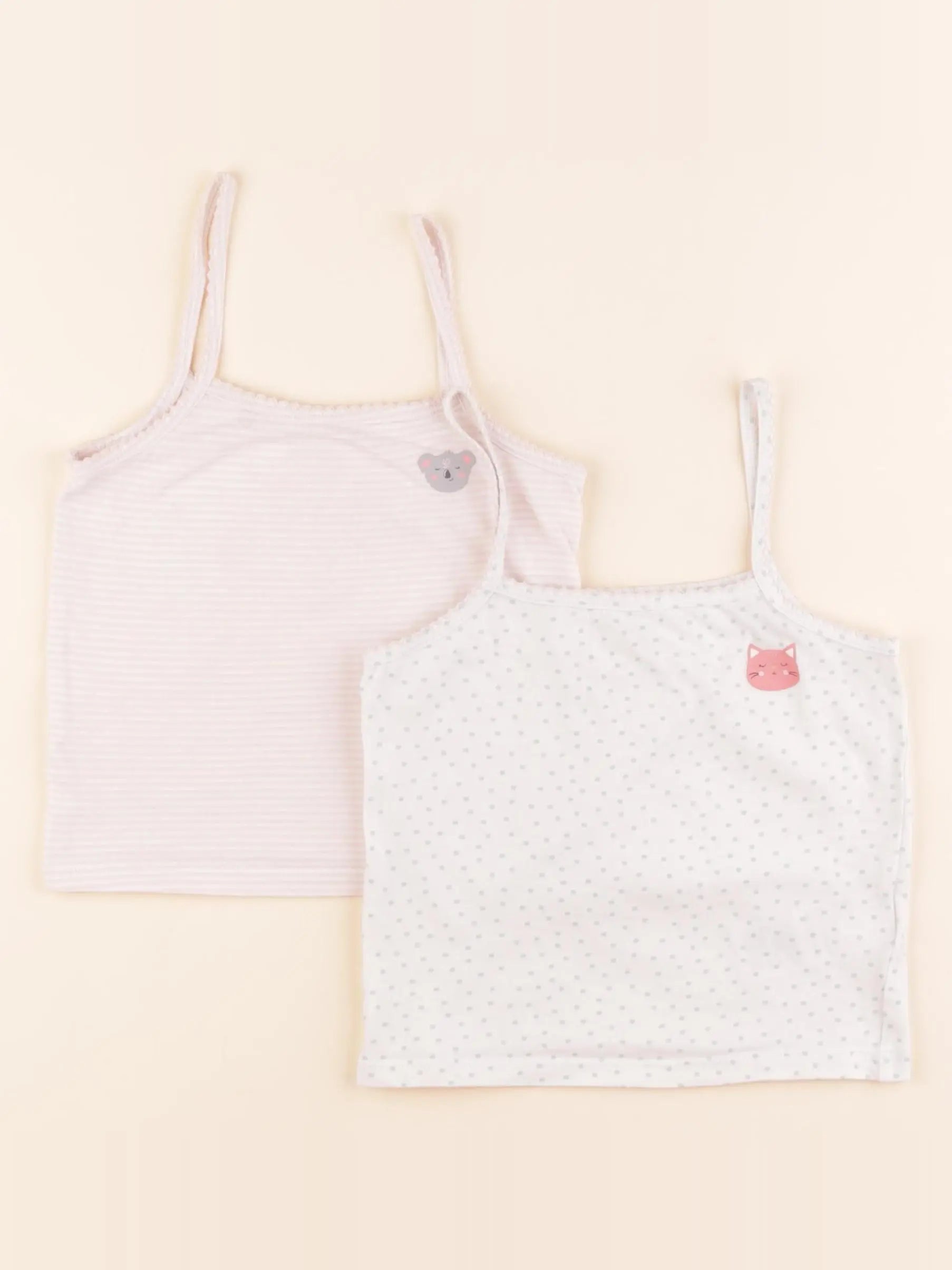 Vertbaudet - lot de 2 maillots de corps multicolore - 2 ans