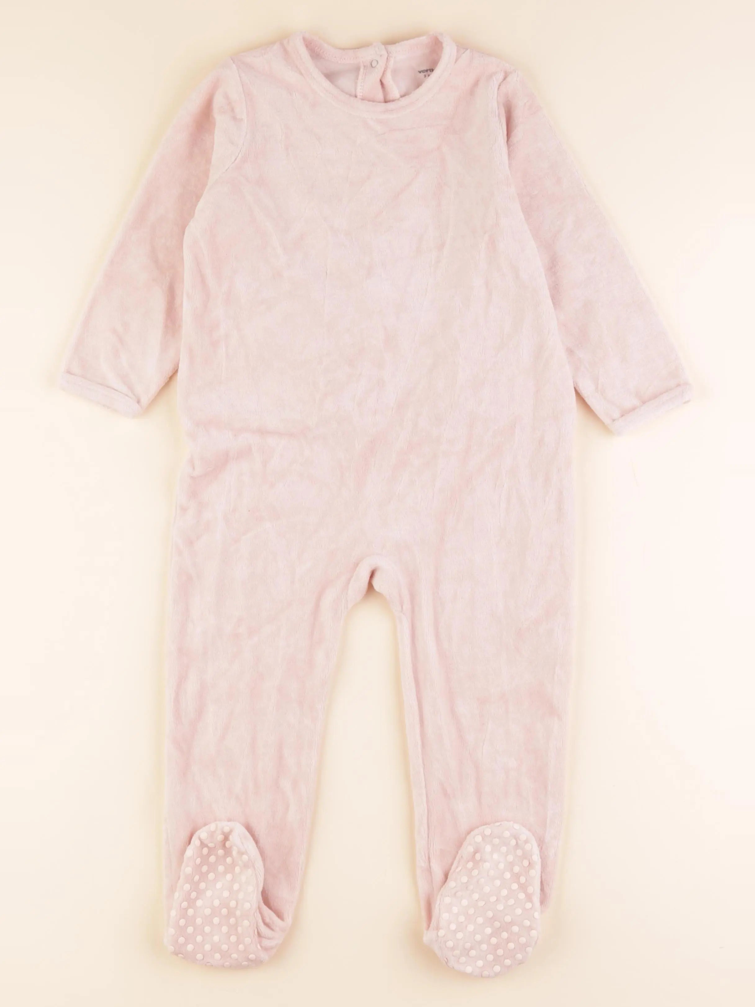 Vertbaudet - pyjama velours rose - 3 ans