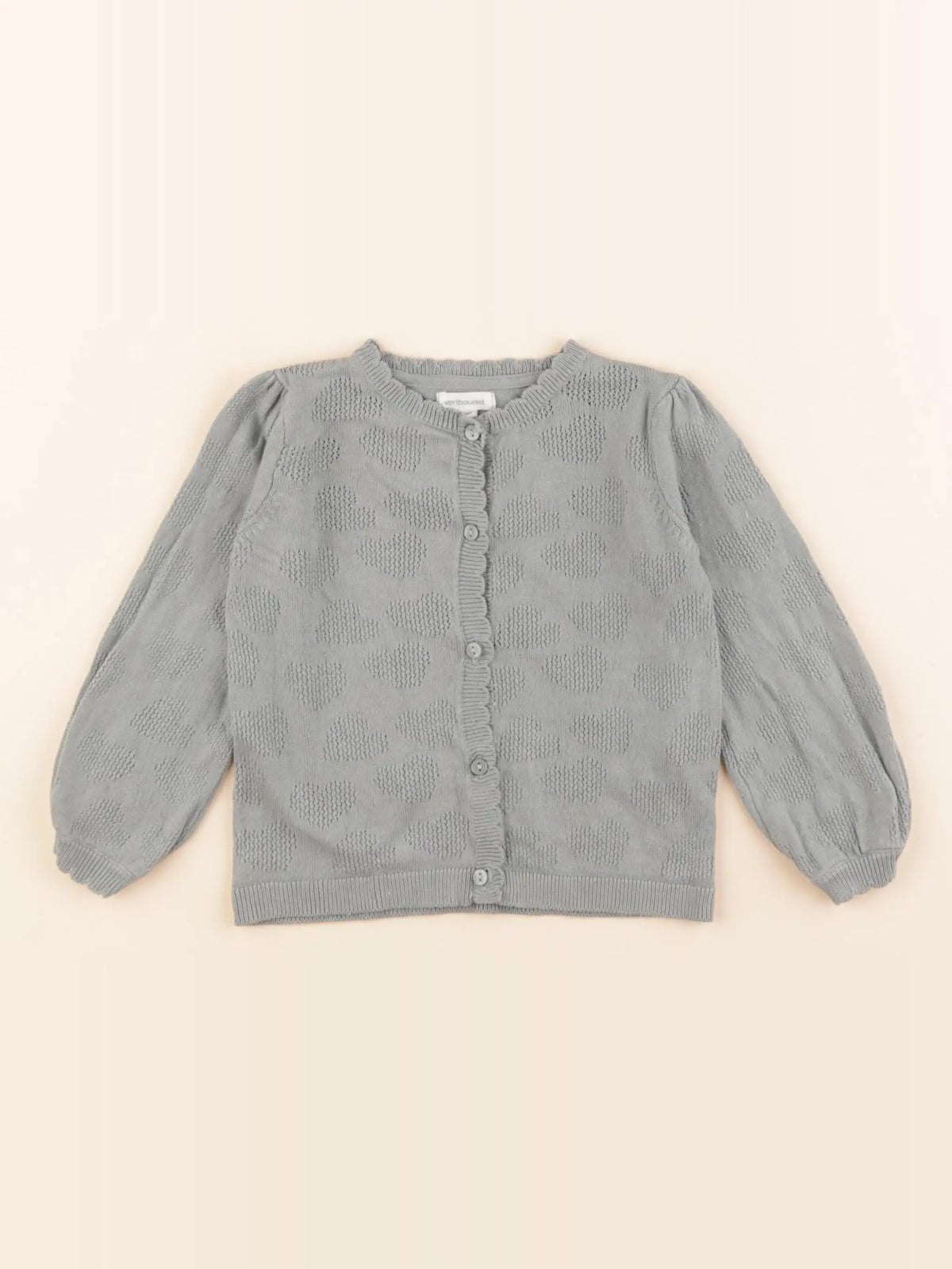 Vertbaudet - gilet vert - 18 mois