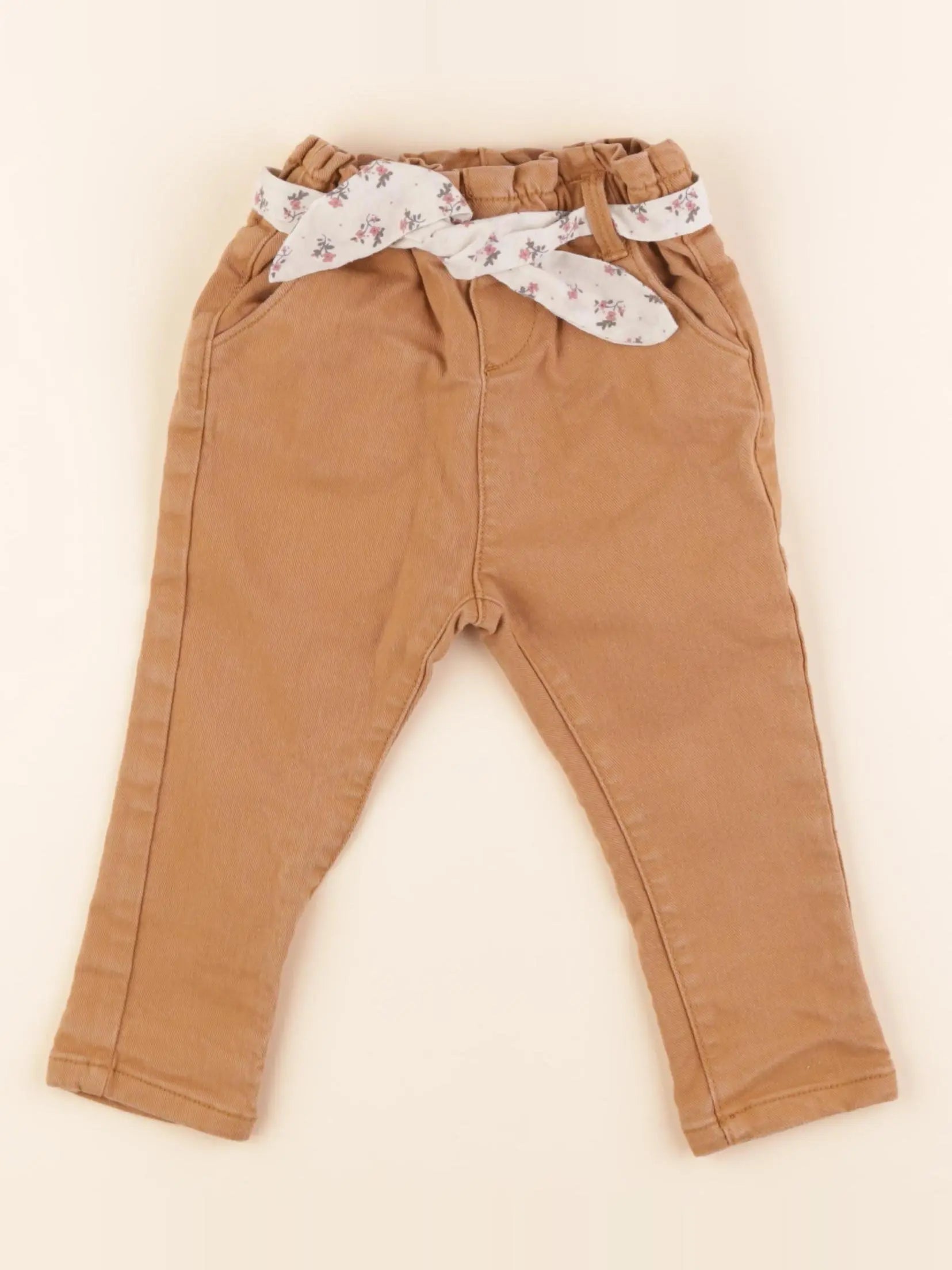 Vertbaudet - pantalon marron - 18 mois
